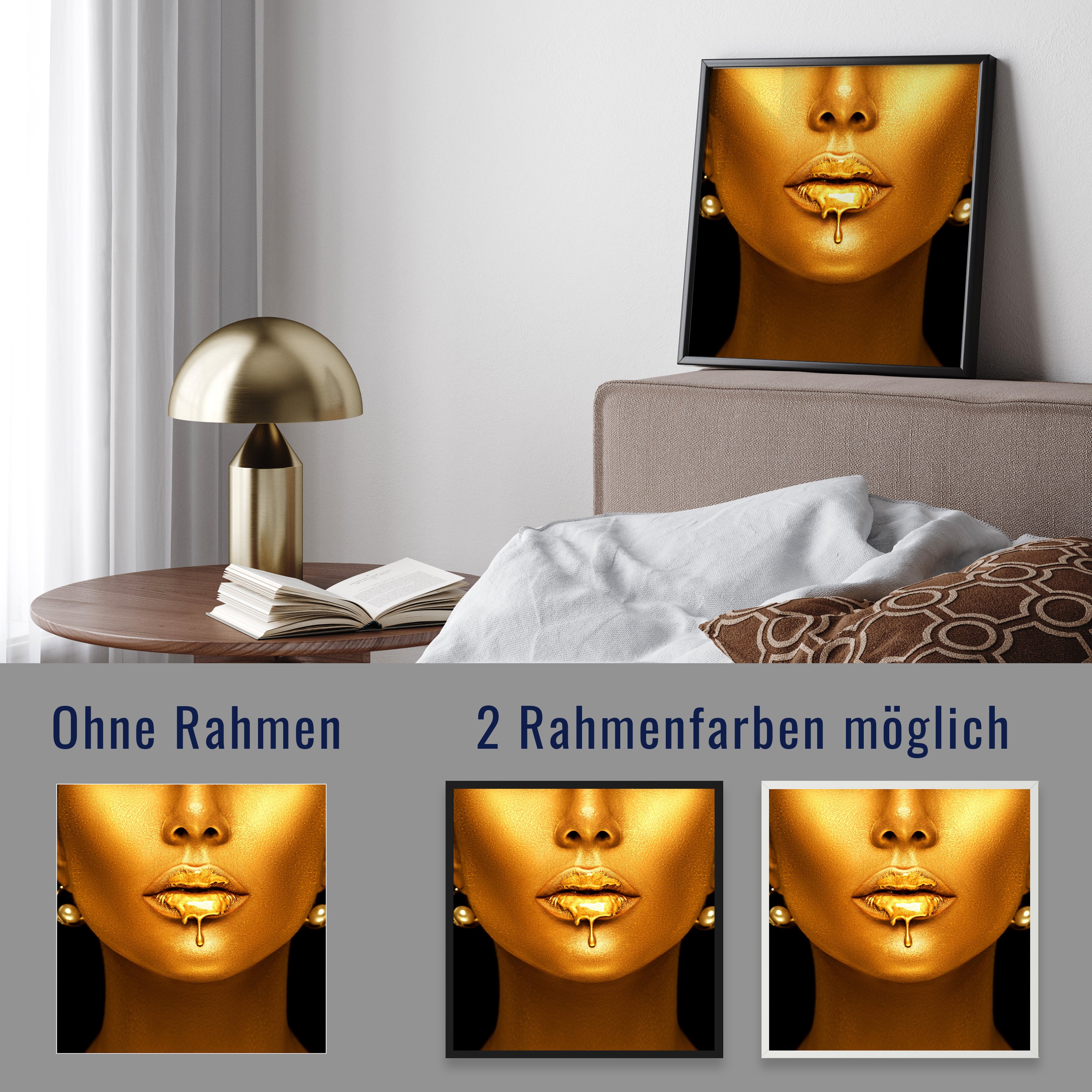 wandmotiv24 Poster, Poster - Gold - M0077 - Bild 4 wandmotiv24 Poster, Poster - Gold - M0077 - Bild 4