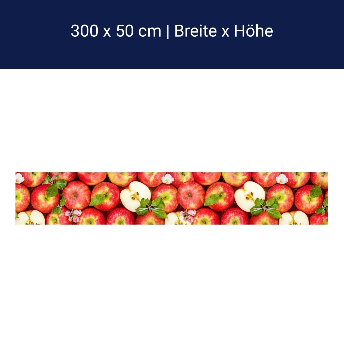 Panorama-Fototapete rote Äpfel M0078 Panorama-Fototapete rote Äpfel M0078