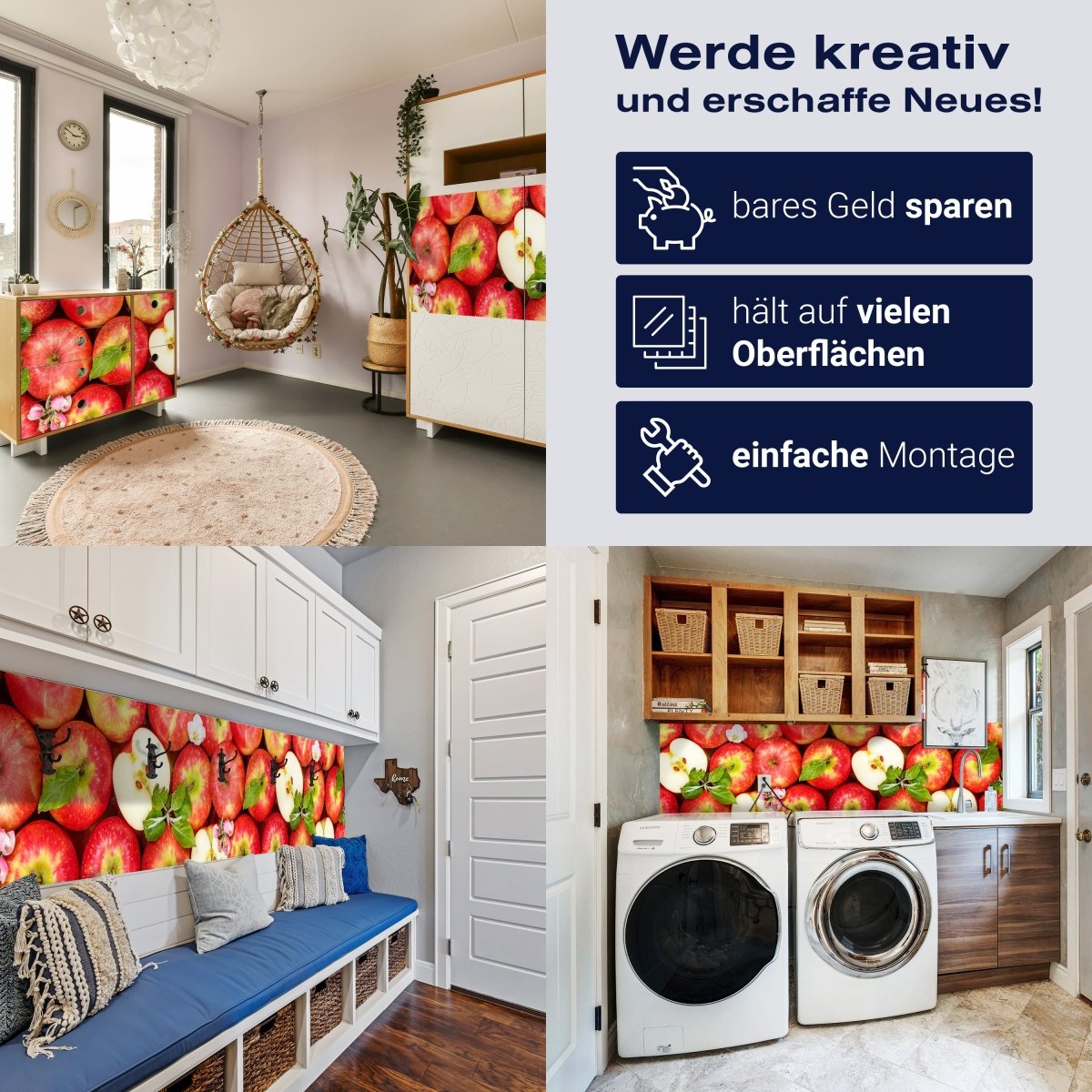 Panorama-Fototapete rote Äpfel M0078 - Bild 7 Panorama-Fototapete rote Äpfel M0078 - Bild 7