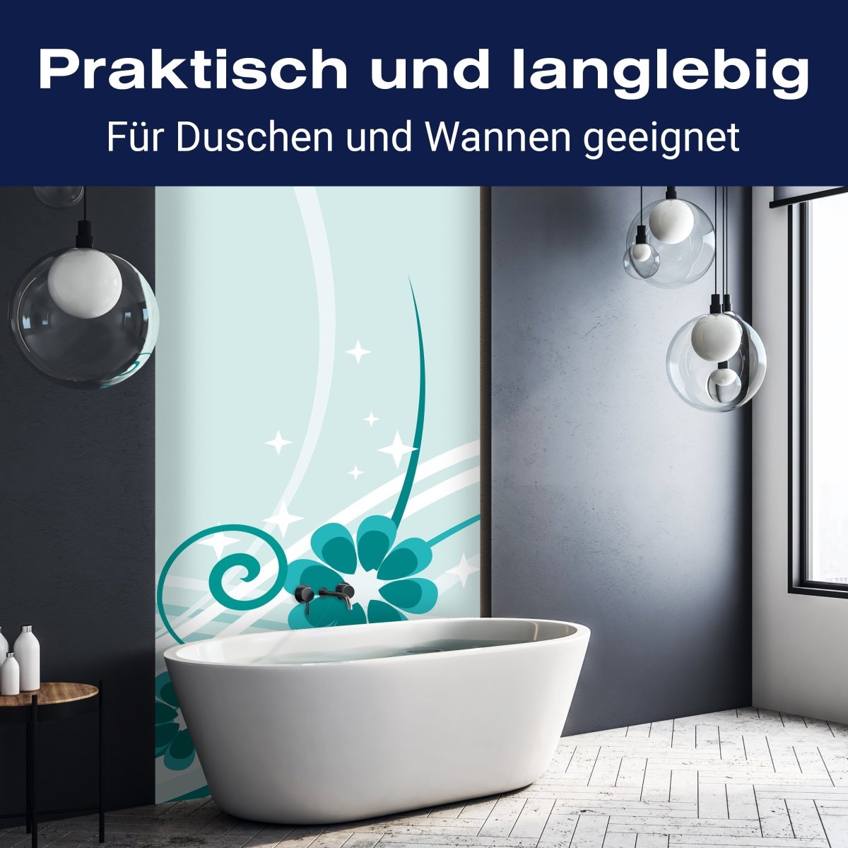 Duschwand Lena Blüten M0079 entdecken - Bild 3 Duschwand Lena Blüten M0079 entdecken - Bild 3