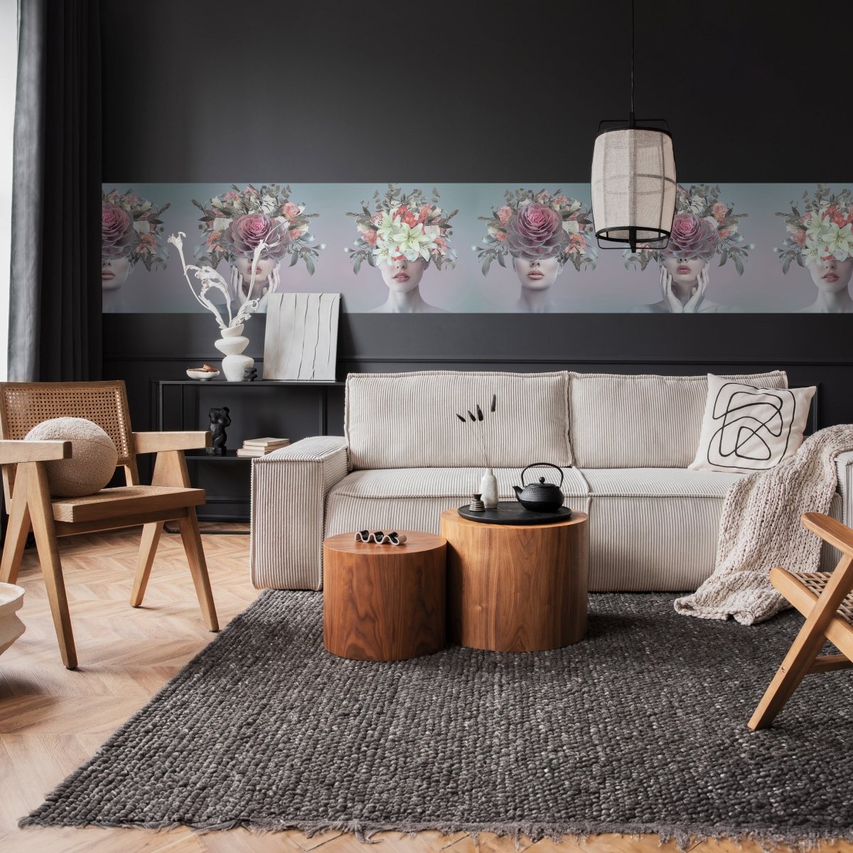 Panorama-Fototapete Collage, Frauen, Blumen M0079 - Bild 2 Panorama-Fototapete Collage, Frauen, Blumen M0079 - Bild 2