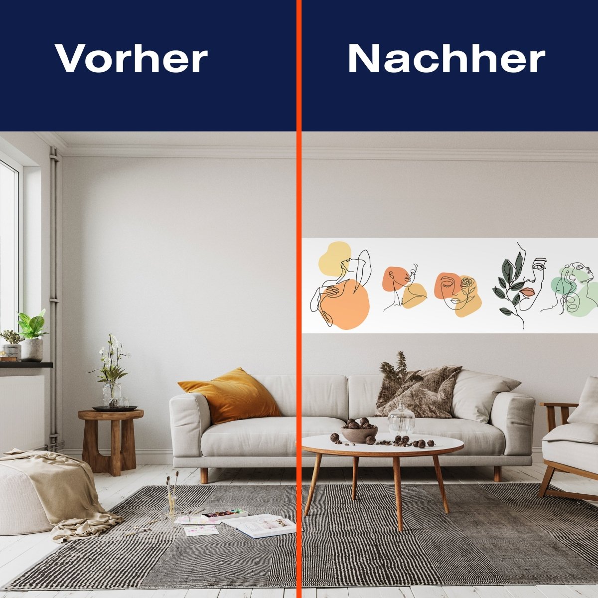 Panorama-Fototapete Minimalistisches Gesicht M0080 - Bild 3 Panorama-Fototapete Minimalistisches Gesicht M0080 - Bild 3