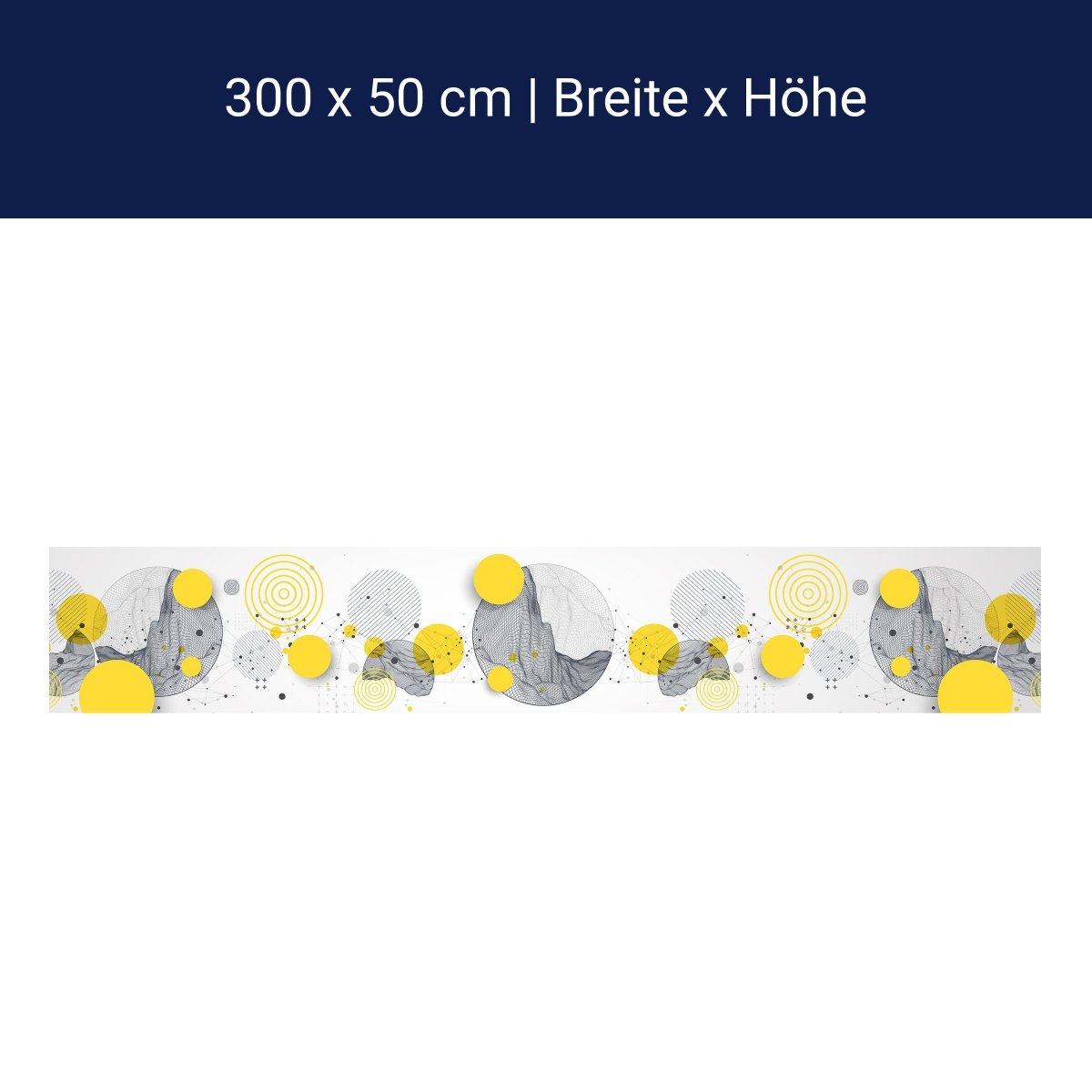 Panorama-Fototapete minimalistische geometrische Kreise M0081 Panorama-Fototapete minimalistische geometrische Kreise M0081