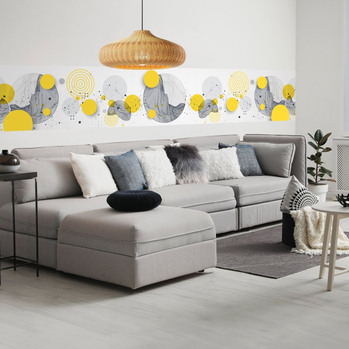 Panorama-Fototapete minimalistische geometrische Kreise M0081 - Bild 1 Panorama-Fototapete minimalistische geometrische Kreise M0081 - Bild 1