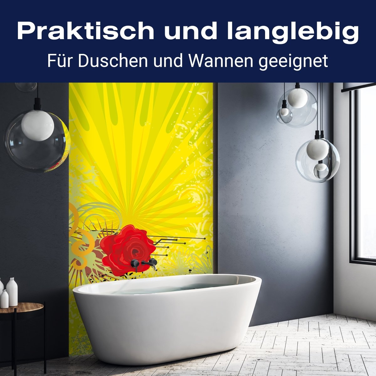 Duschwand Rebecca Blüte M0082 entdecken - Bild 3 Duschwand Rebecca Blüte M0082 entdecken - Bild 3