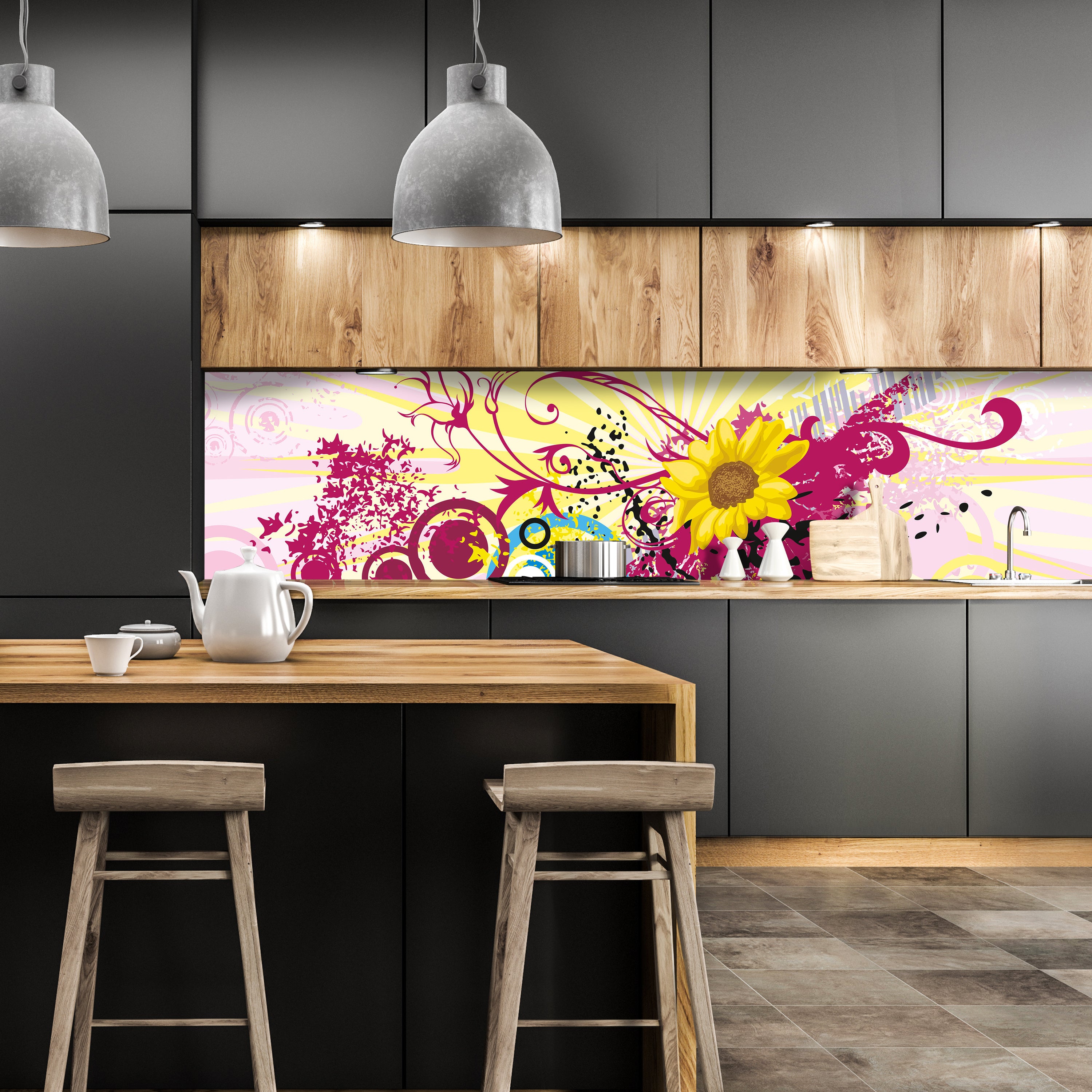 Küchenrückwand Nadine Blüten M0083 entdecken - Bild 1 Küchenrückwand Nadine Blüten M0083 entdecken - Bild 1