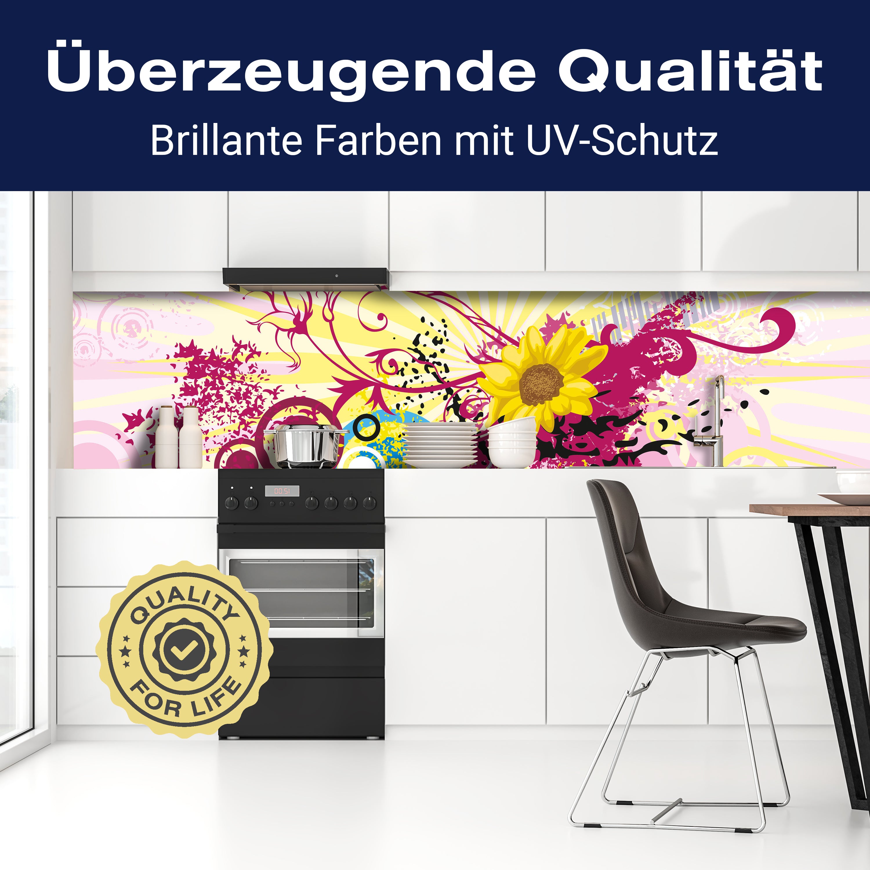 Küchenrückwand Nadine Blüten M0083 entdecken - Bild 2 Küchenrückwand Nadine Blüten M0083 entdecken - Bild 2