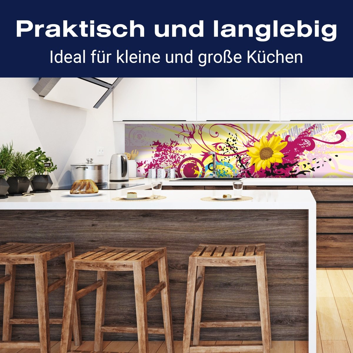 Küchenrückwand Nadine Blüten M0083 entdecken - Bild 3 Küchenrückwand Nadine Blüten M0083 entdecken - Bild 3