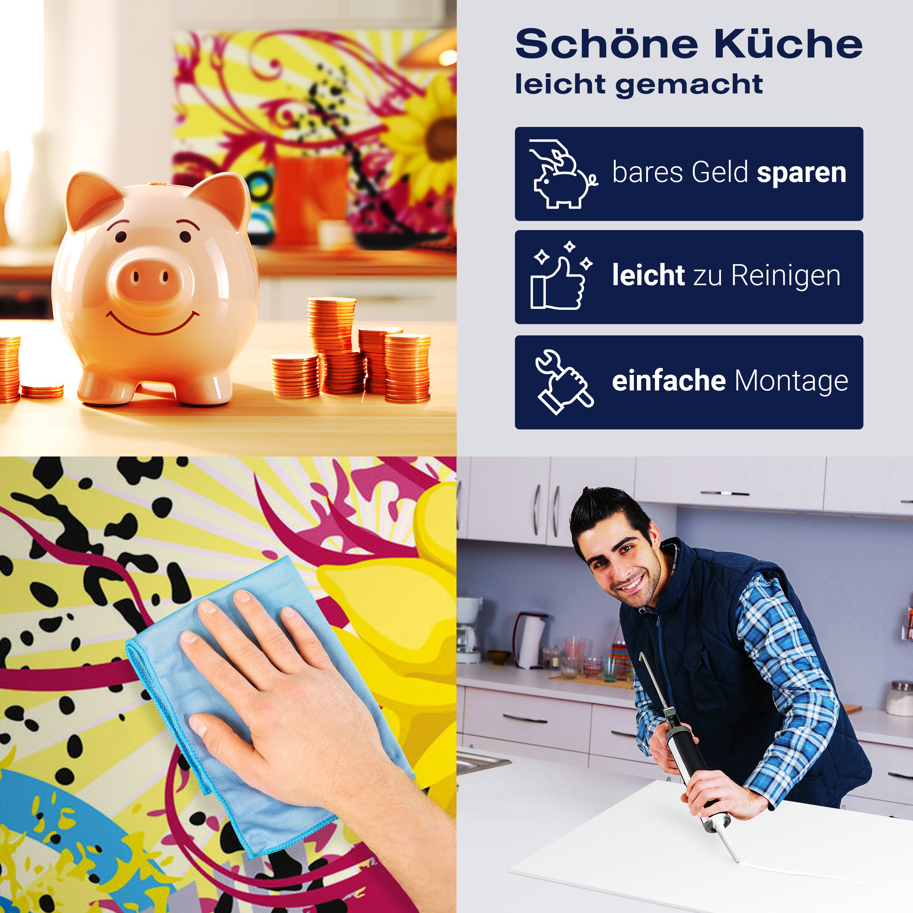 Küchenrückwand Nadine Blüten M0083 entdecken - Bild 7 Küchenrückwand Nadine Blüten M0083 entdecken - Bild 7