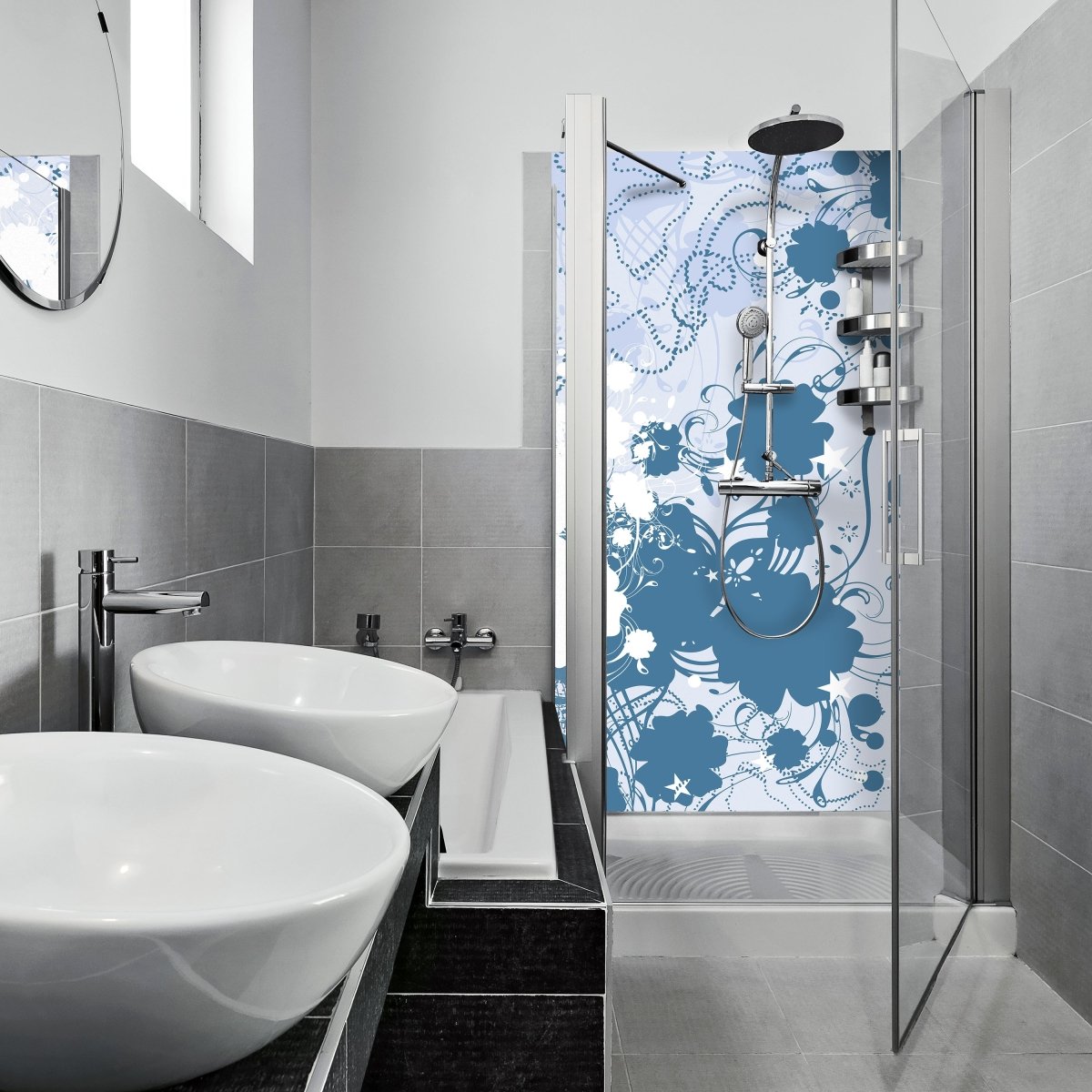 Duschwand Mia Blüten M0085 entdecken - Bild 1 Duschwand Mia Blüten M0085 entdecken - Bild 1