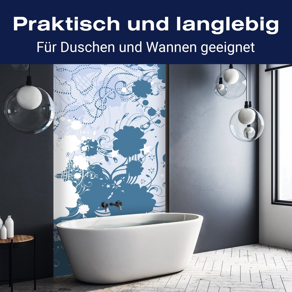 Duschwand Mia Blüten M0085 entdecken - Bild 3 Duschwand Mia Blüten M0085 entdecken - Bild 3