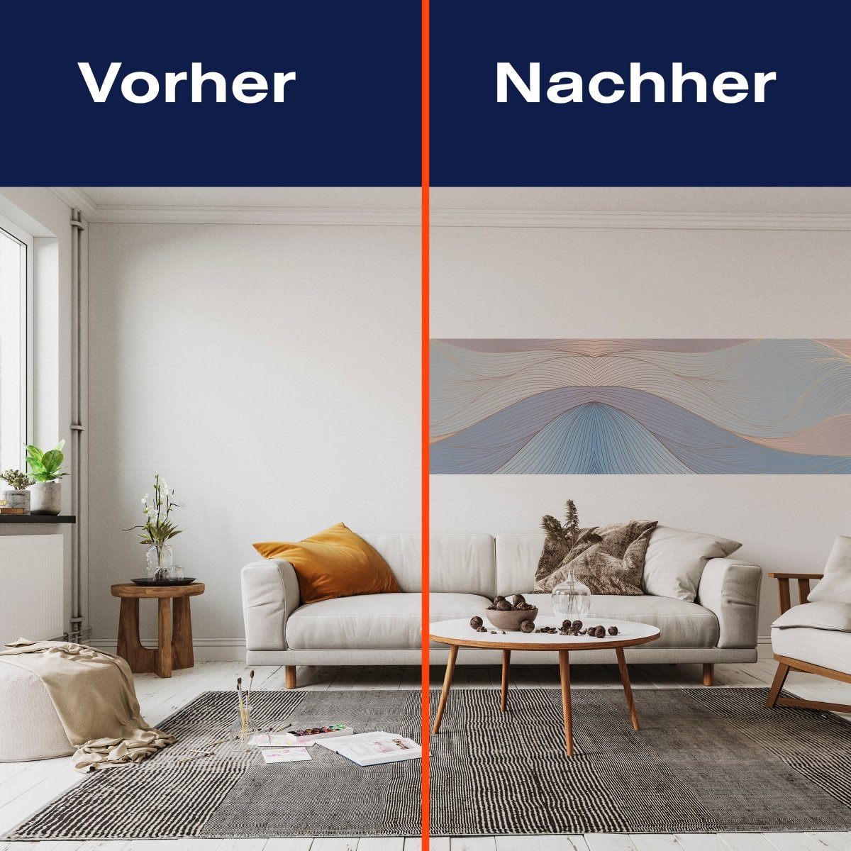 Panorama-Fototapete Pastell Wellen M0085 - Bild 3 Panorama-Fototapete Pastell Wellen M0085 - Bild 3