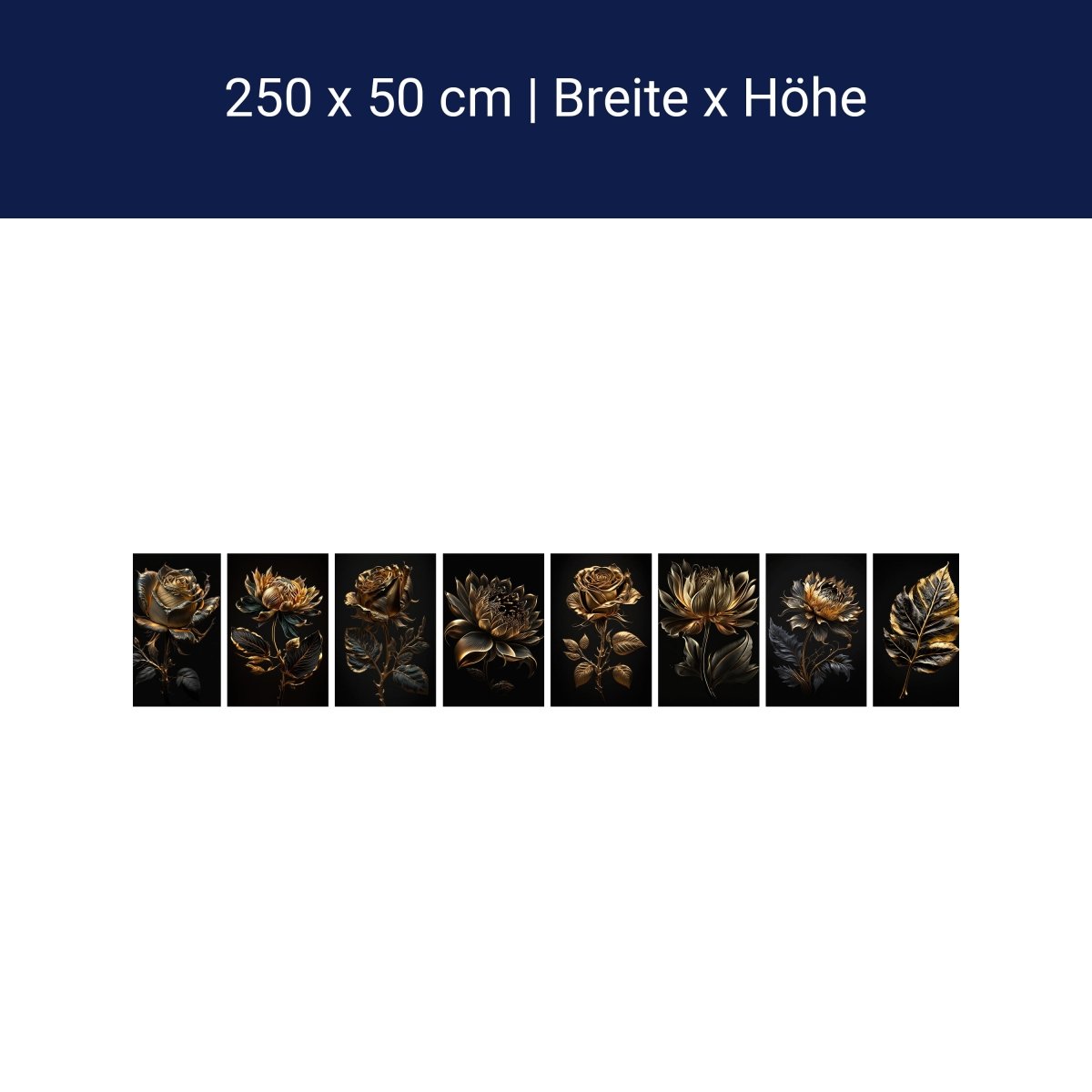 Panorama-Fototapete Goldene Blumen M0086 Panorama-Fototapete Goldene Blumen M0086