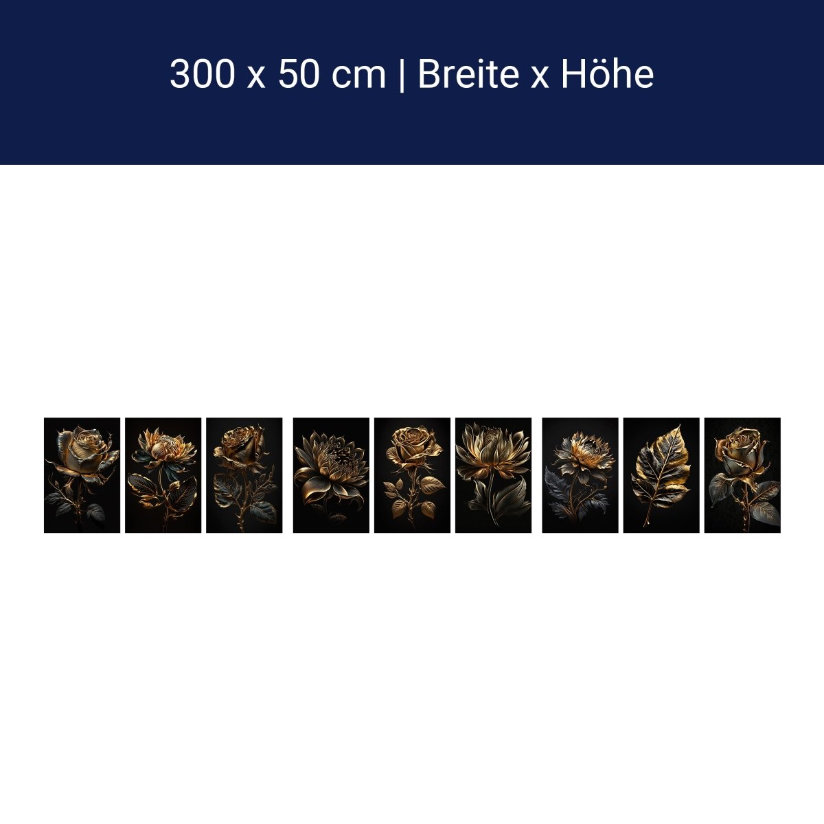 Panorama-Fototapete Goldene Blumen M0086 Panorama-Fototapete Goldene Blumen M0086