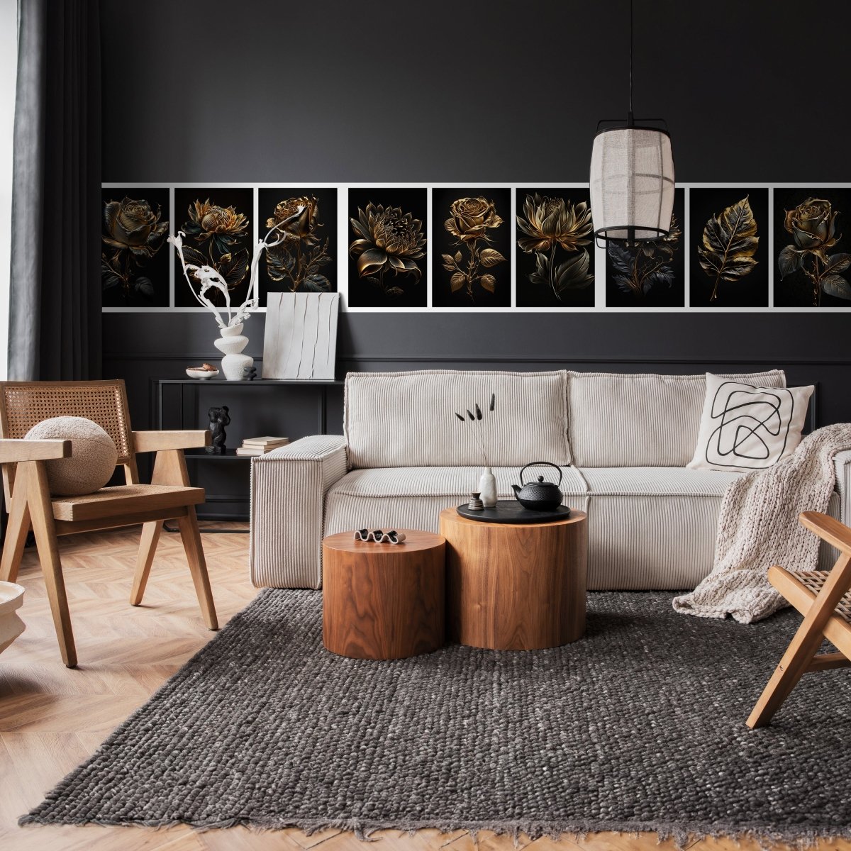 Panorama-Fototapete Goldene Blumen M0086 - Bild 2 Panorama-Fototapete Goldene Blumen M0086 - Bild 2