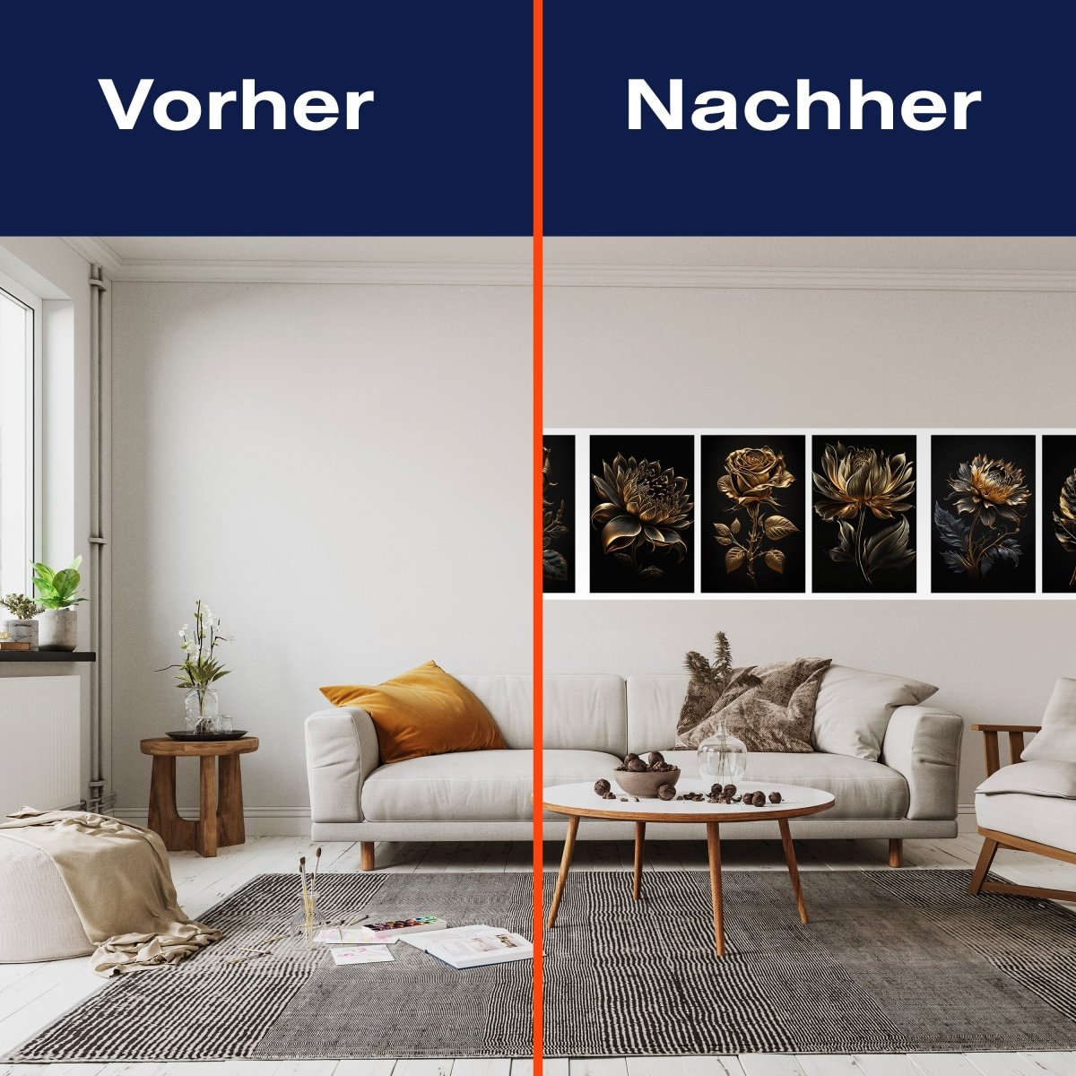 Panorama-Fototapete Goldene Blumen M0086 - Bild 3 Panorama-Fototapete Goldene Blumen M0086 - Bild 3