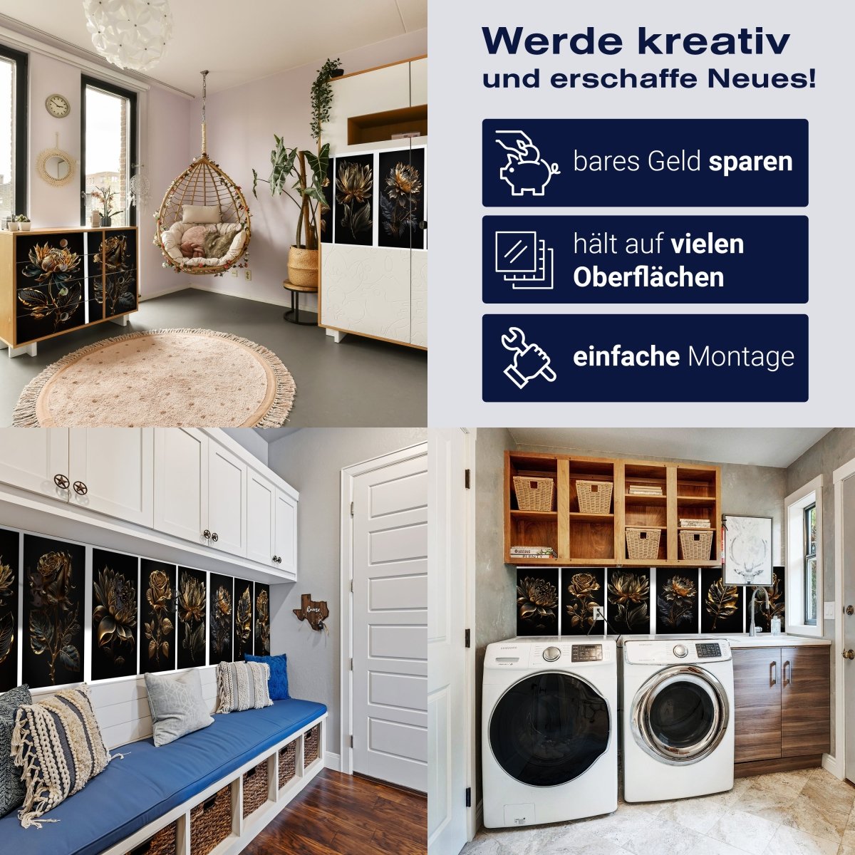 Panorama-Fototapete Goldene Blumen M0086 - Bild 7 Panorama-Fototapete Goldene Blumen M0086 - Bild 7