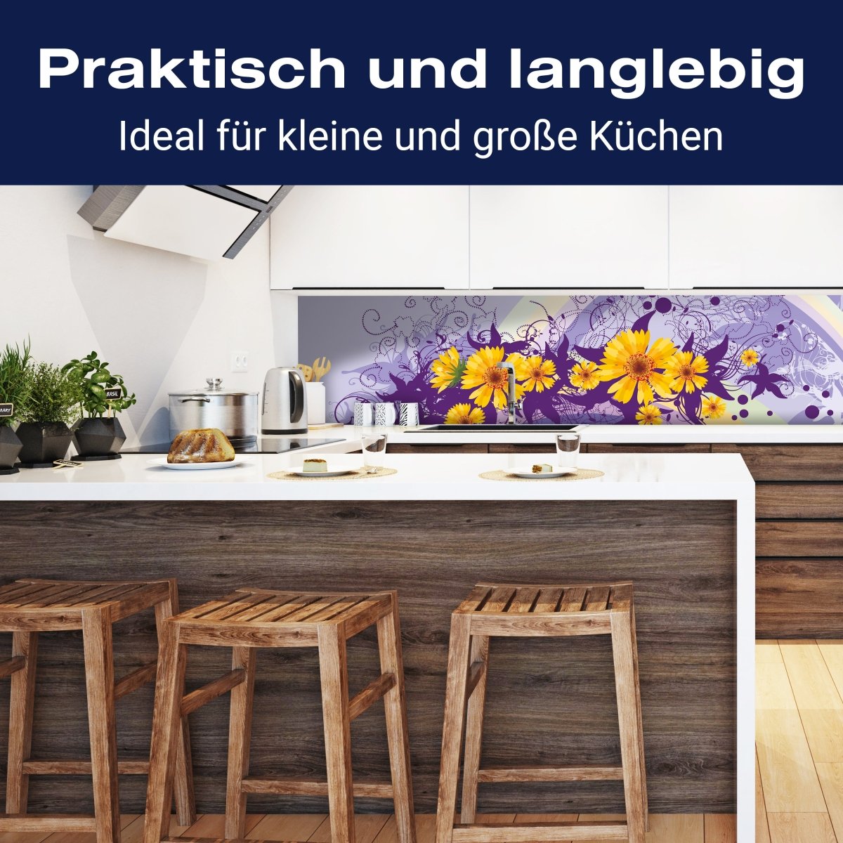 Küchenrückwand Franziska Blüten M0087 entdecken - Bild 3 Küchenrückwand Franziska Blüten M0087 entdecken - Bild 3