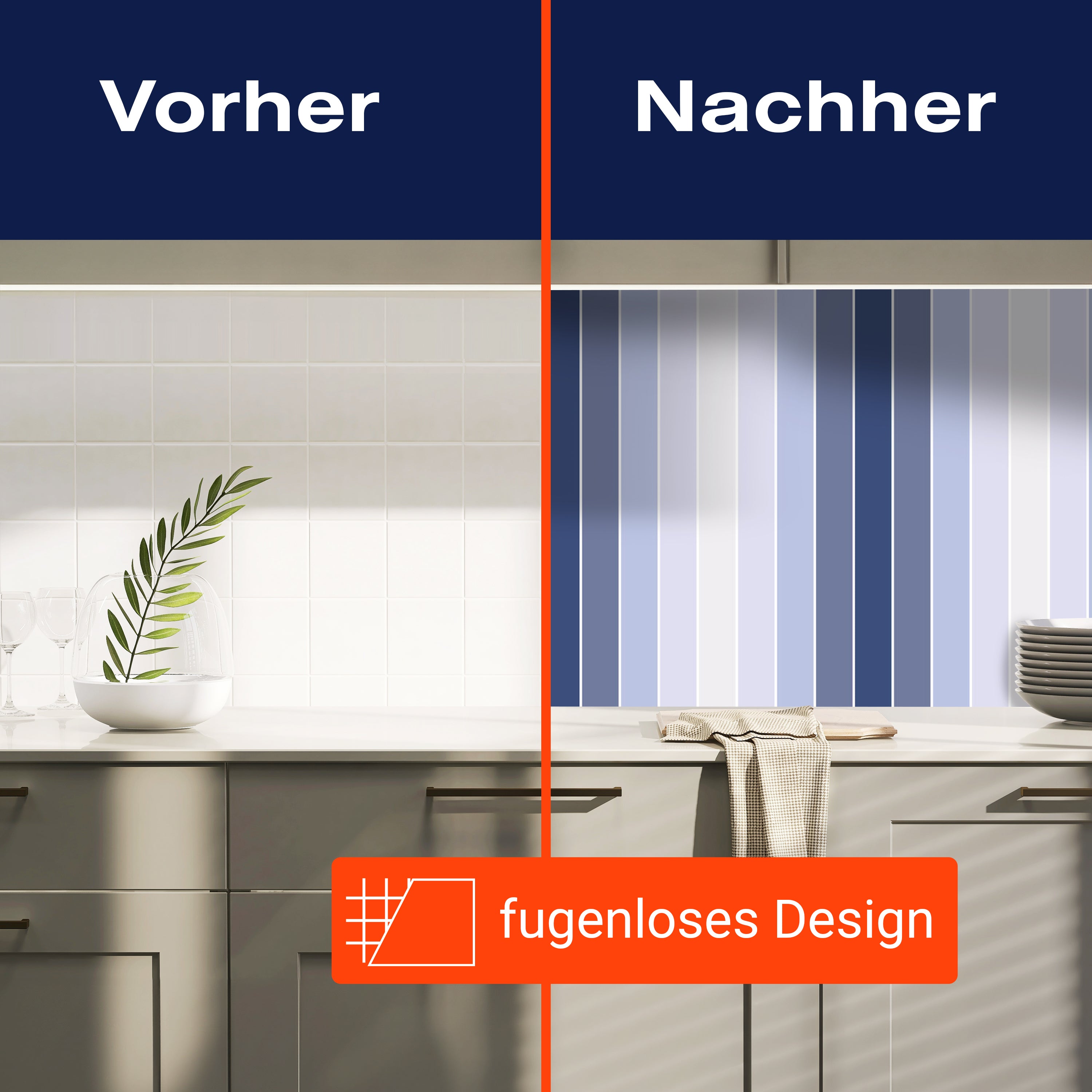 Küchenrückwand Mattes Blau Muster M0088 entdecken - Bild 9 Küchenrückwand Mattes Blau Muster M0088 entdecken - Bild 9