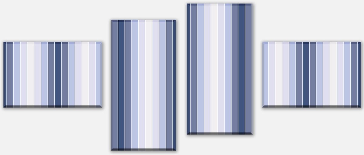 Leinwandbild Mehrteiler Mattes Blau Muster M0088 Leinwandbild Mehrteiler Mattes Blau Muster M0088