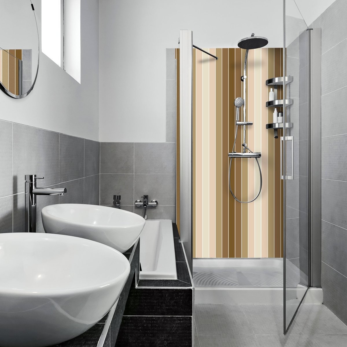 Duschwand Beige Muster M0089 entdecken - Bild 1 Duschwand Beige Muster M0089 entdecken - Bild 1