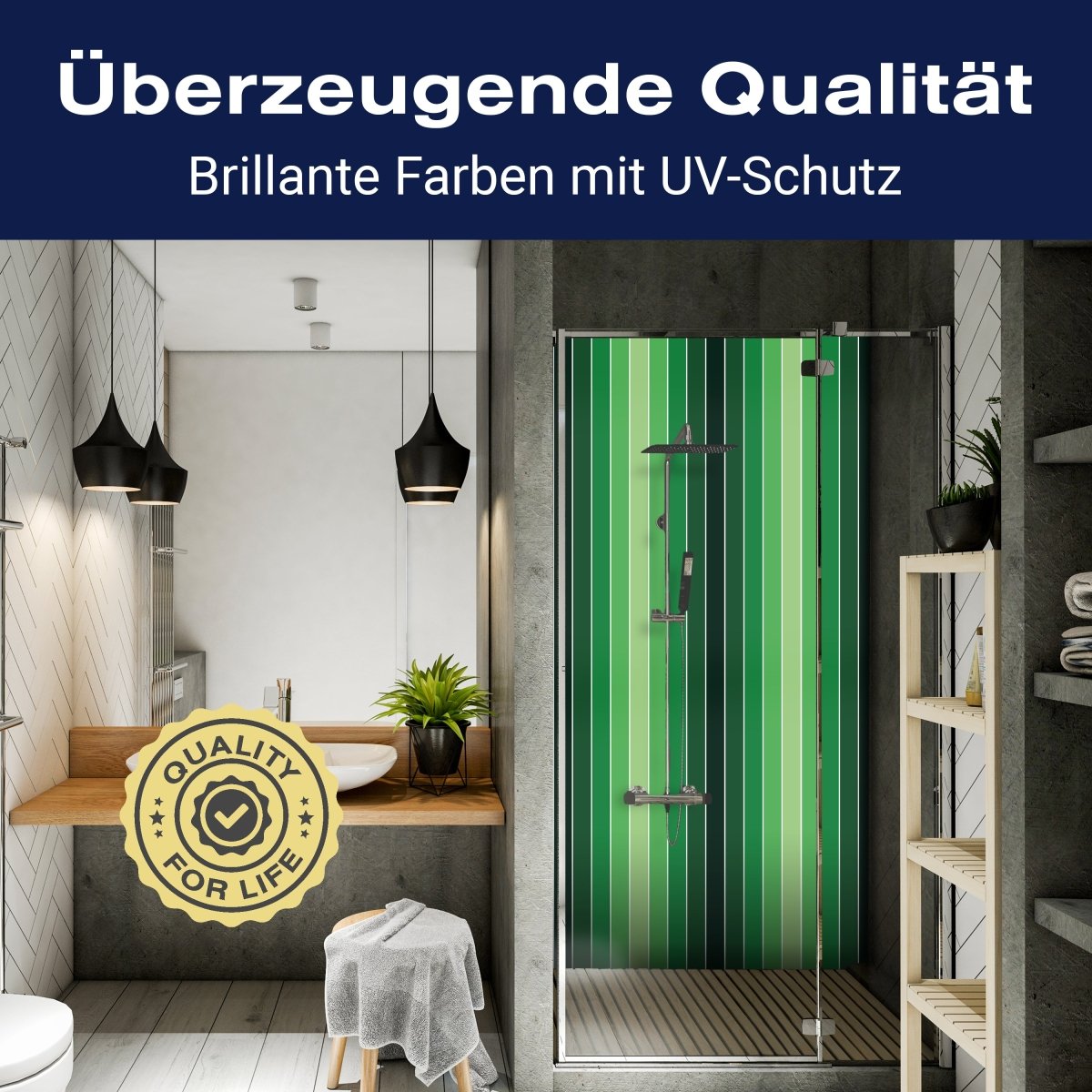 Duschwand Frisches Grün Muster M0090 entdecken - Bild 2 Duschwand Frisches Grün Muster M0090 entdecken - Bild 2