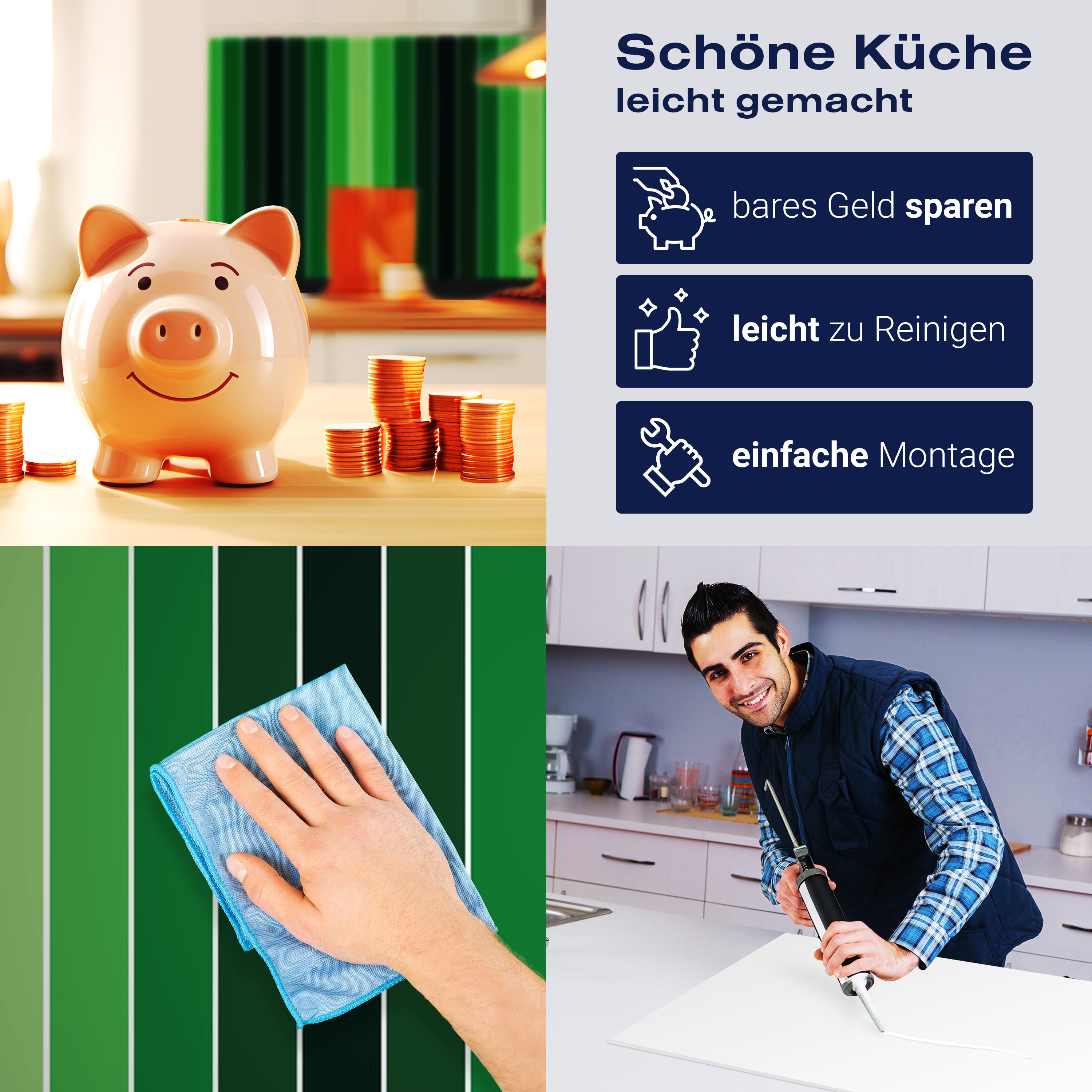 Küchenrückwand Frisches Grün Muster M0090 entdecken - Bild 7 Küchenrückwand Frisches Grün Muster M0090 entdecken - Bild 7