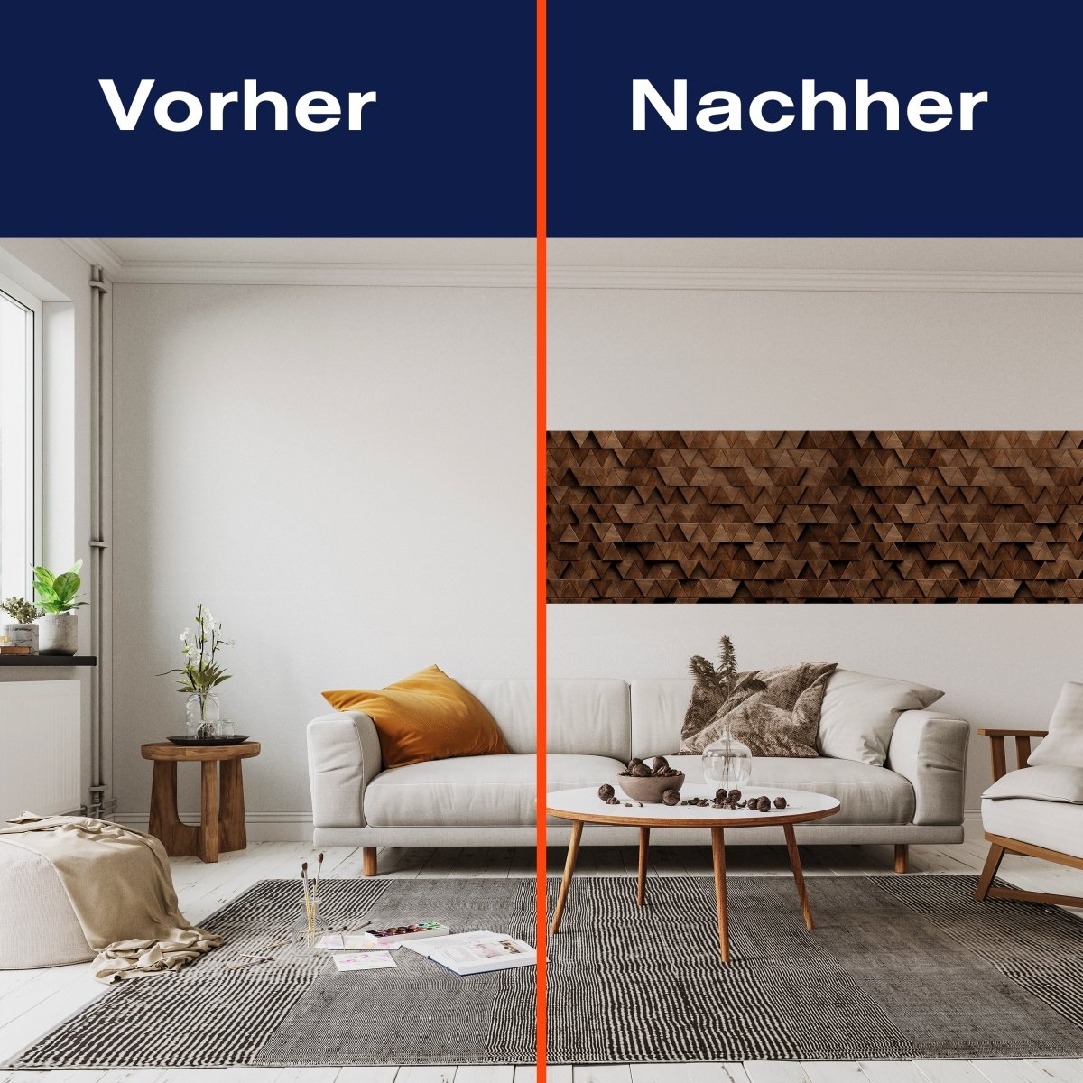 Panorama-Fototapete Geometrisches Holzmuster M0091 - Bild 3 Panorama-Fototapete Geometrisches Holzmuster M0091 - Bild 3