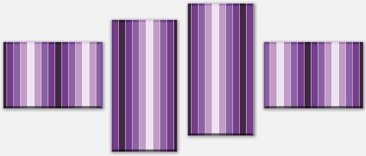 Leinwandbild Mehrteiler Leuchtendes Violett Muster M0092 Leinwandbild Mehrteiler Leuchtendes Violett Muster M0092