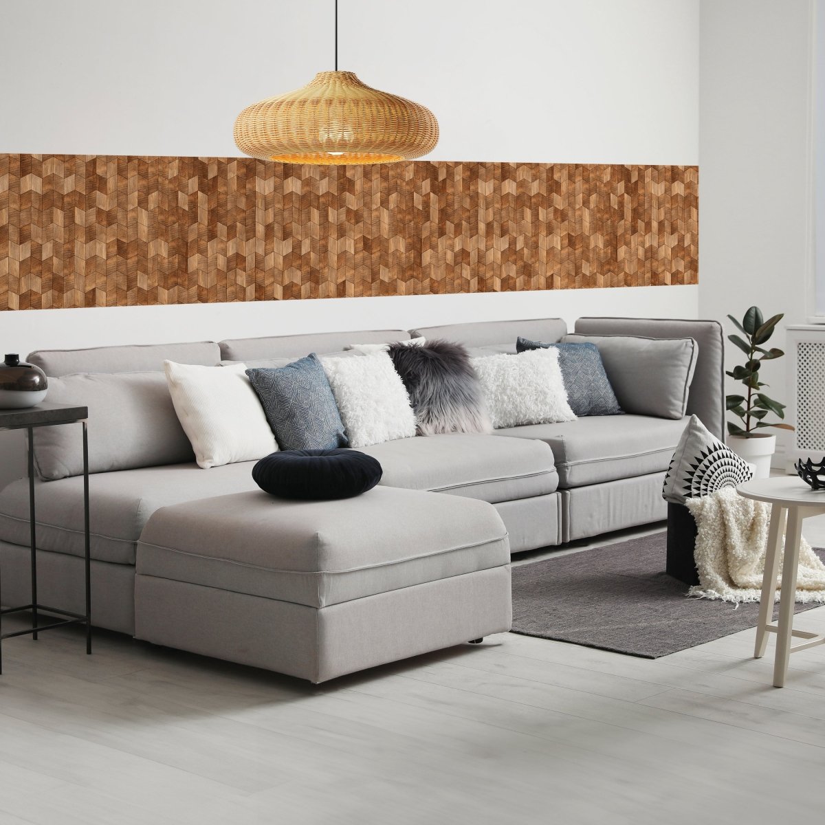 Panorama-Fototapete Geometrisches Holzmuster M0092 - Bild 1 Panorama-Fototapete Geometrisches Holzmuster M0092 - Bild 1