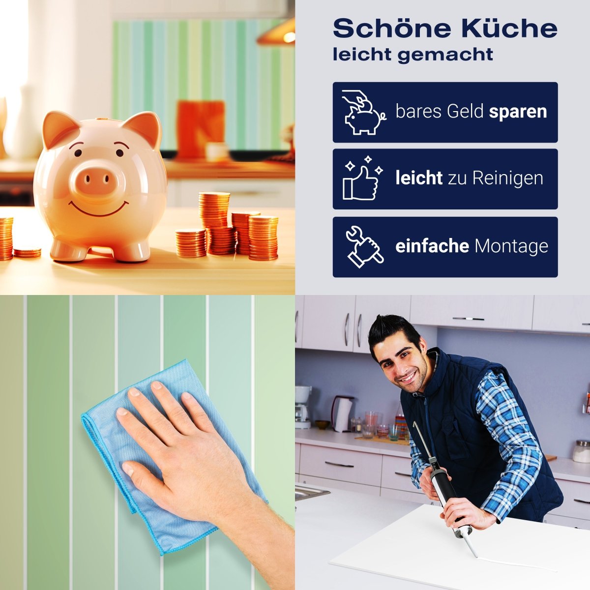 Küchenrückwand Pastellmint Muster M0094 entdecken - Bild 7 Küchenrückwand Pastellmint Muster M0094 entdecken - Bild 7