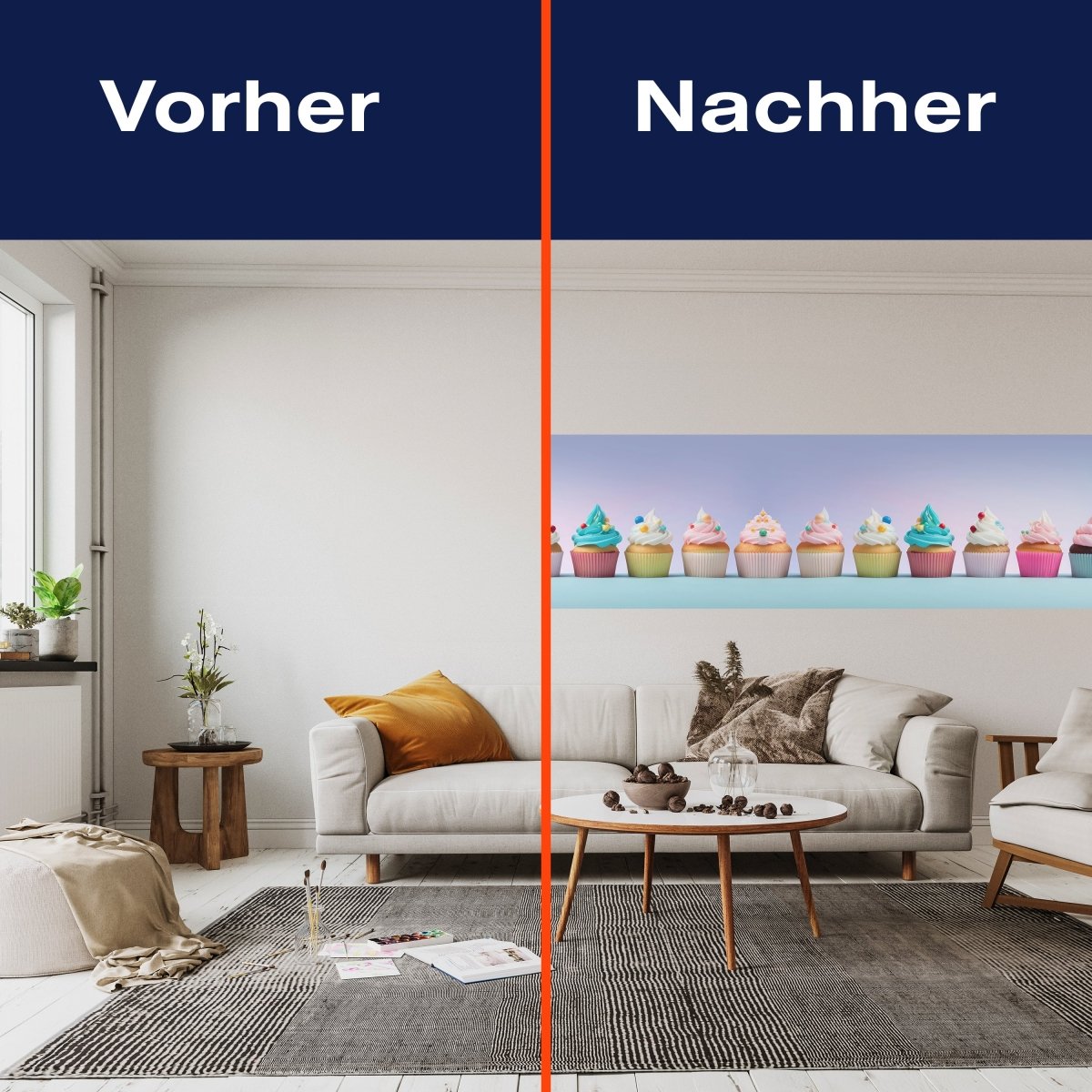 Panorama-Fototapete bunte Cupcakes M0095 - Bild 3 Panorama-Fototapete bunte Cupcakes M0095 - Bild 3