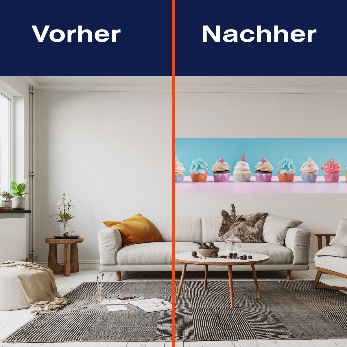 Panorama-Fototapete bunte Cupcakes M0096 - Bild 3 Panorama-Fototapete bunte Cupcakes M0096 - Bild 3