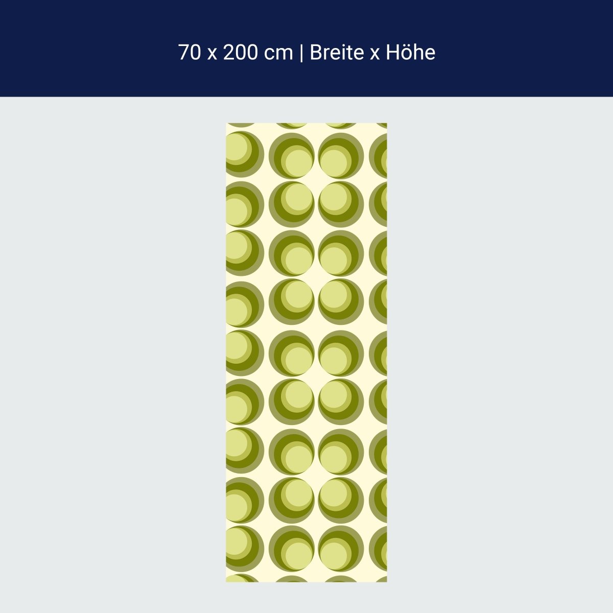 Duschwand Retrokreise Grün M0097 Duschwand Retrokreise Grün M0097