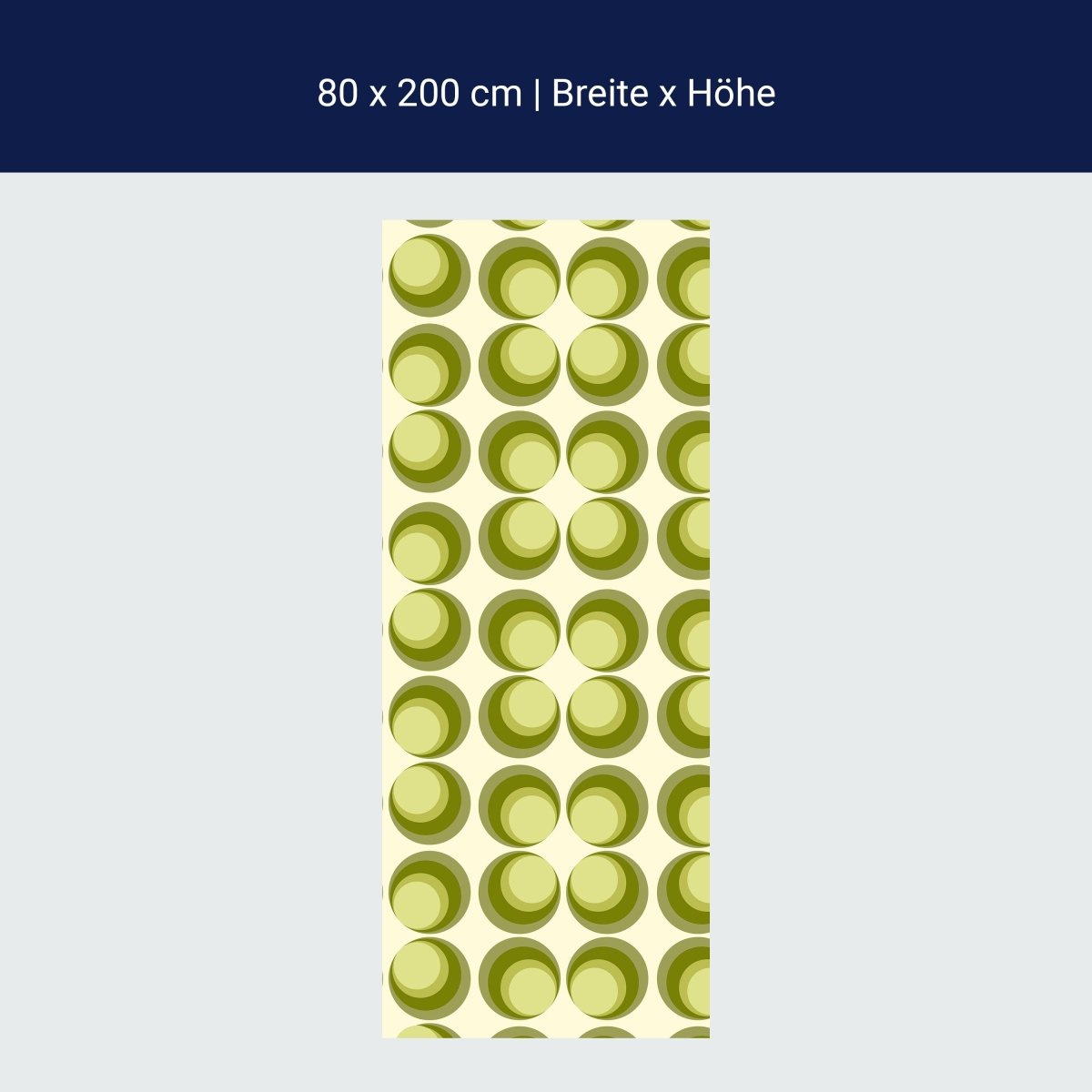 Duschwand Retrokreise Grün M0097 Duschwand Retrokreise Grün M0097