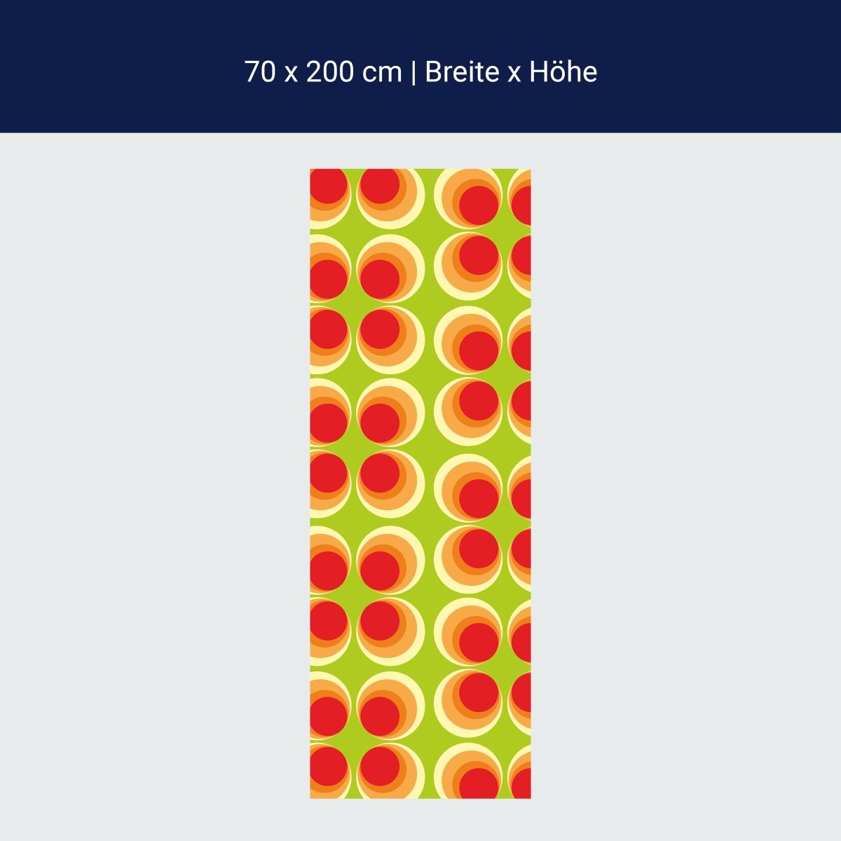 Duschwand Retrokreise Orange Muster M0098 Duschwand Retrokreise Orange Muster M0098