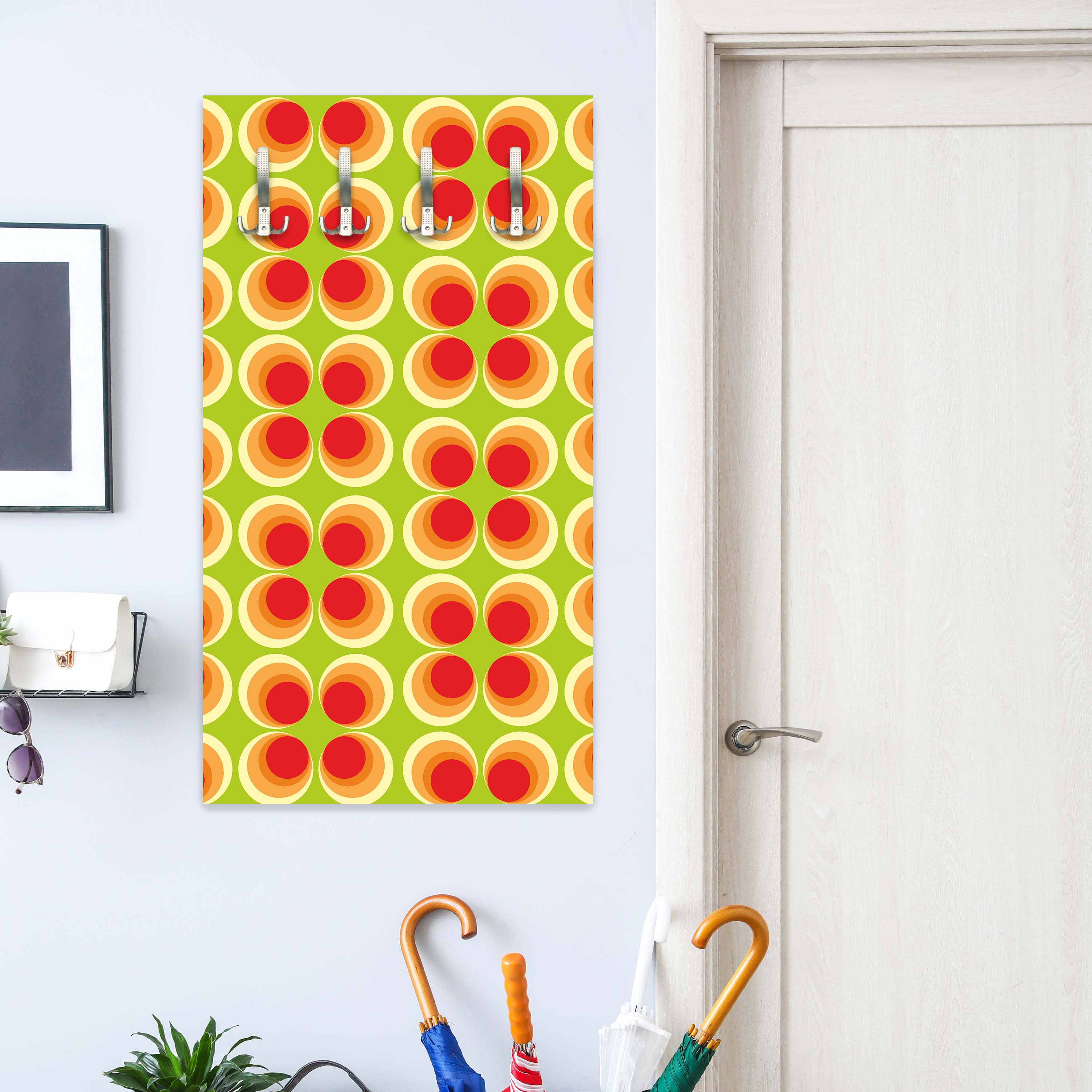 Garderobe Retrokreise Orange Muster M0098 entdecken - Bild 3 Garderobe Retrokreise Orange Muster M0098 entdecken - Bild 3
