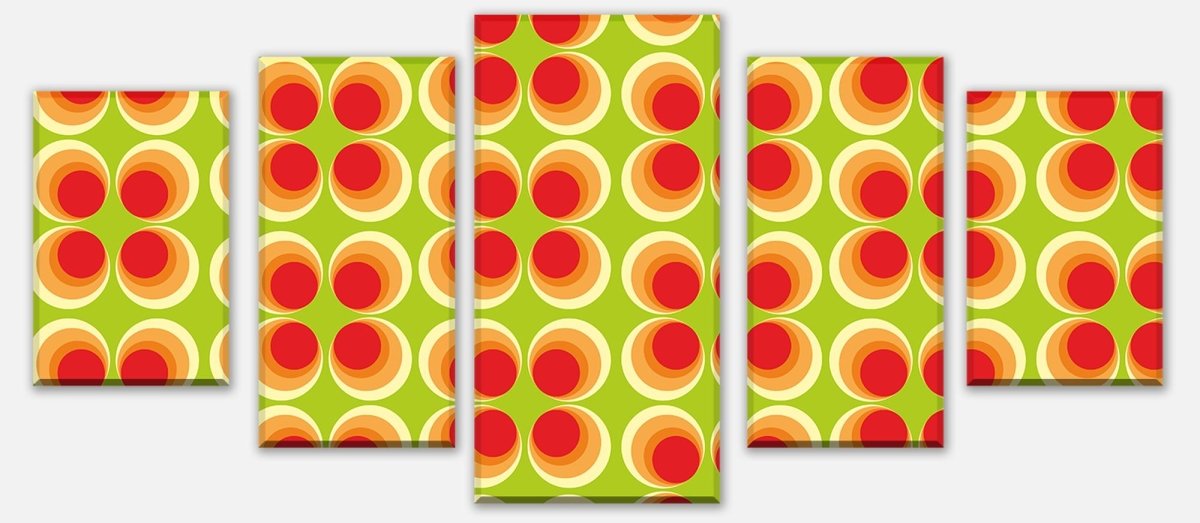 Leinwandbild Mehrteiler Retrokreise Orange Muster M0098 entdecken - Bild 1 Leinwandbild Mehrteiler Retrokreise Orange Muster M0098 entdecken - Bild 1