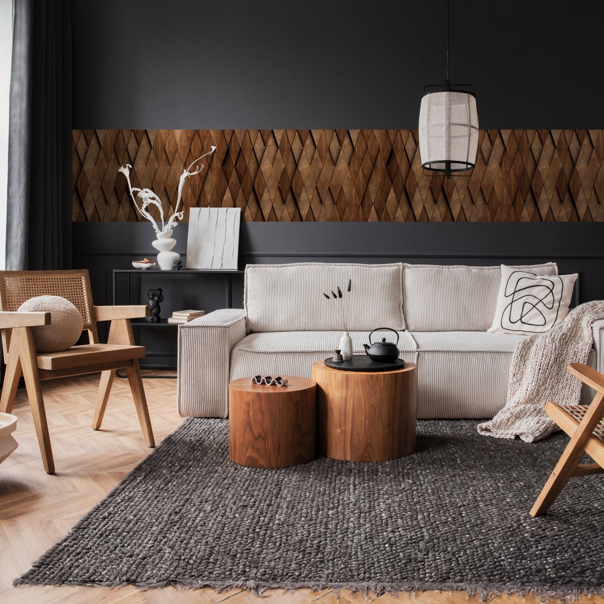 Panorama-Fototapete Geometrisches Holzmuster M0098 - Bild 2 Panorama-Fototapete Geometrisches Holzmuster M0098 - Bild 2