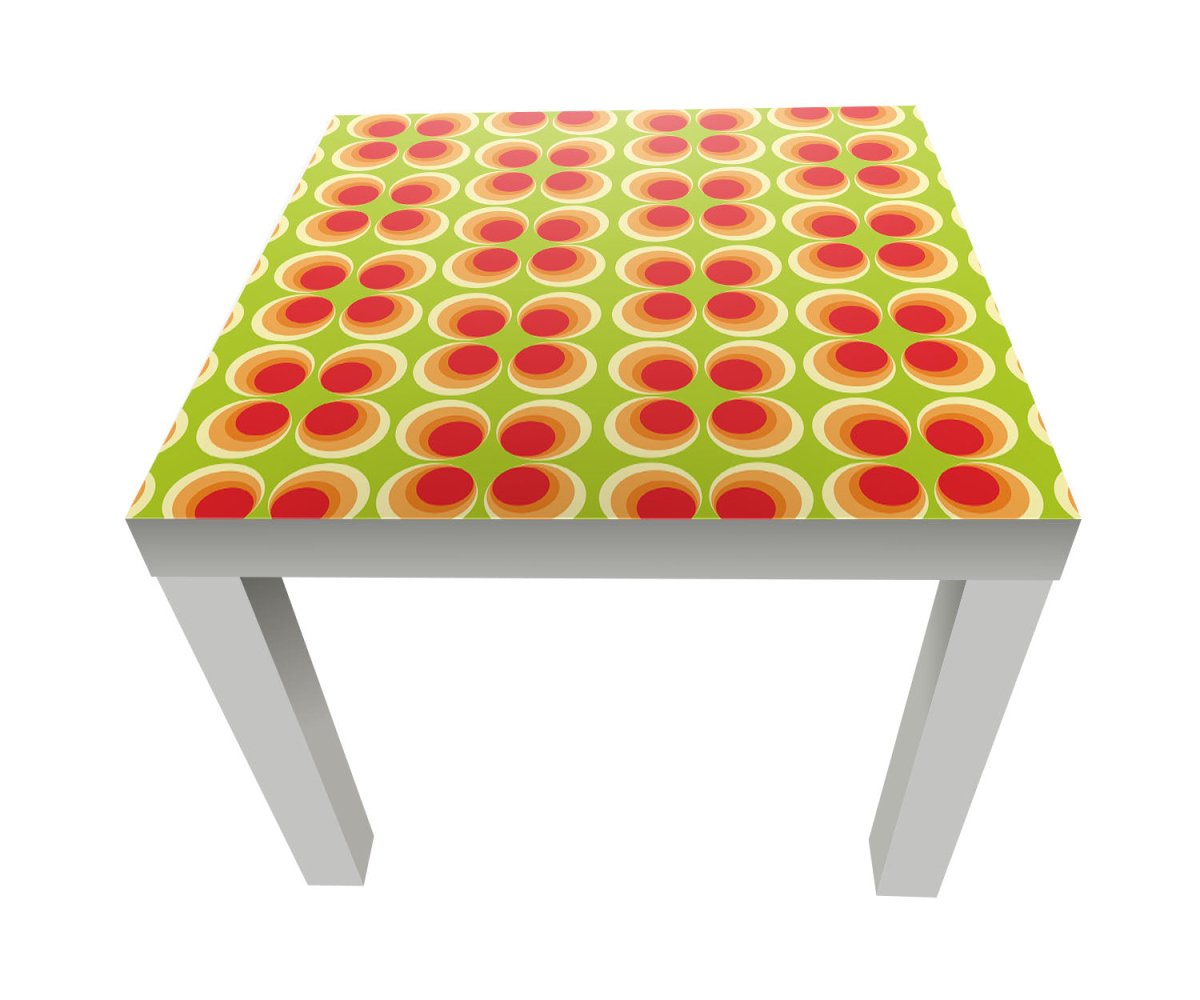 Beistelltisch Retrokreise Orange Muster M0098 entdecken - Bild 1 Beistelltisch Retrokreise Orange Muster M0098 entdecken - Bild 1