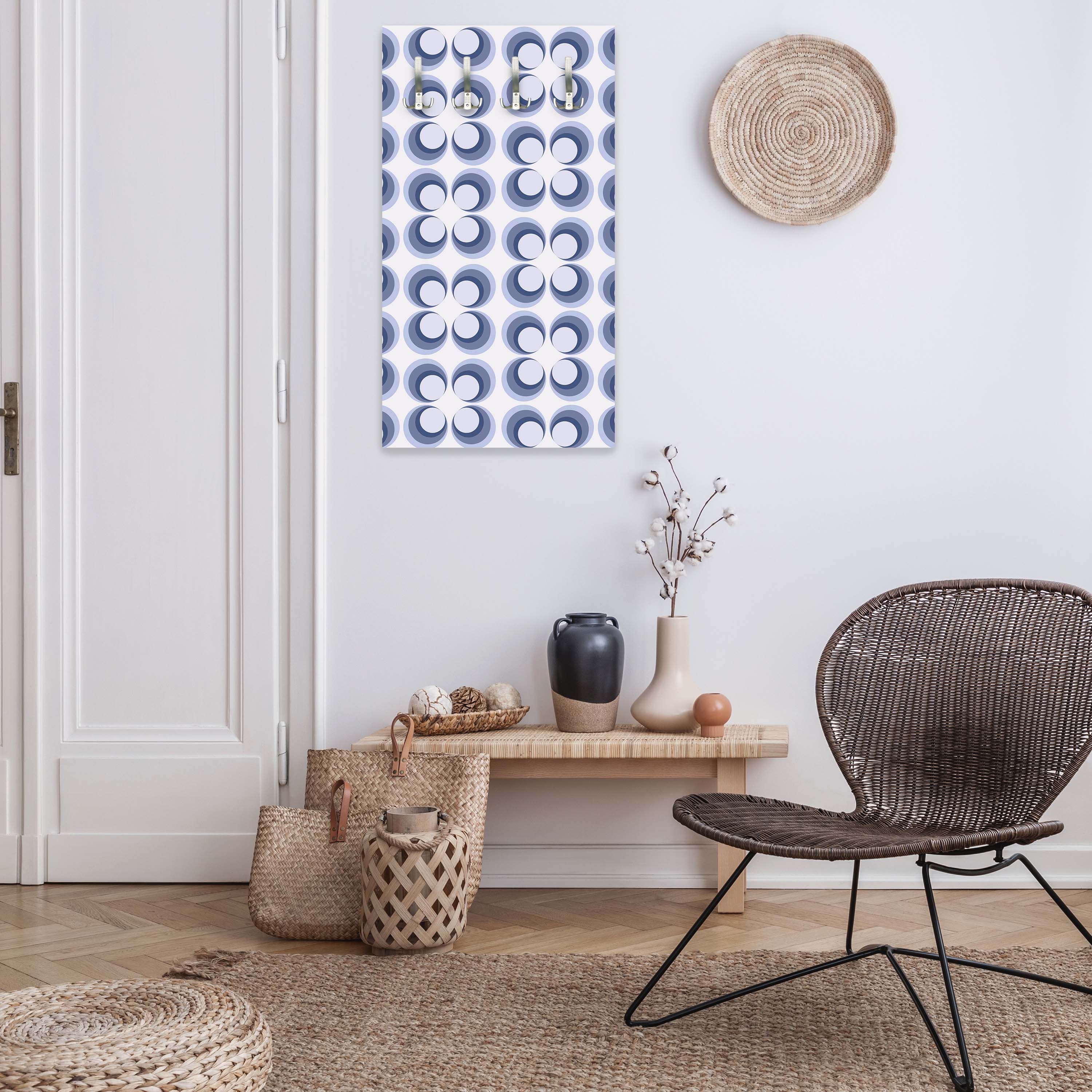 Garderobe Retrokreise Blau Muster M0099 entdecken - Bild 2 Garderobe Retrokreise Blau Muster M0099 entdecken - Bild 2