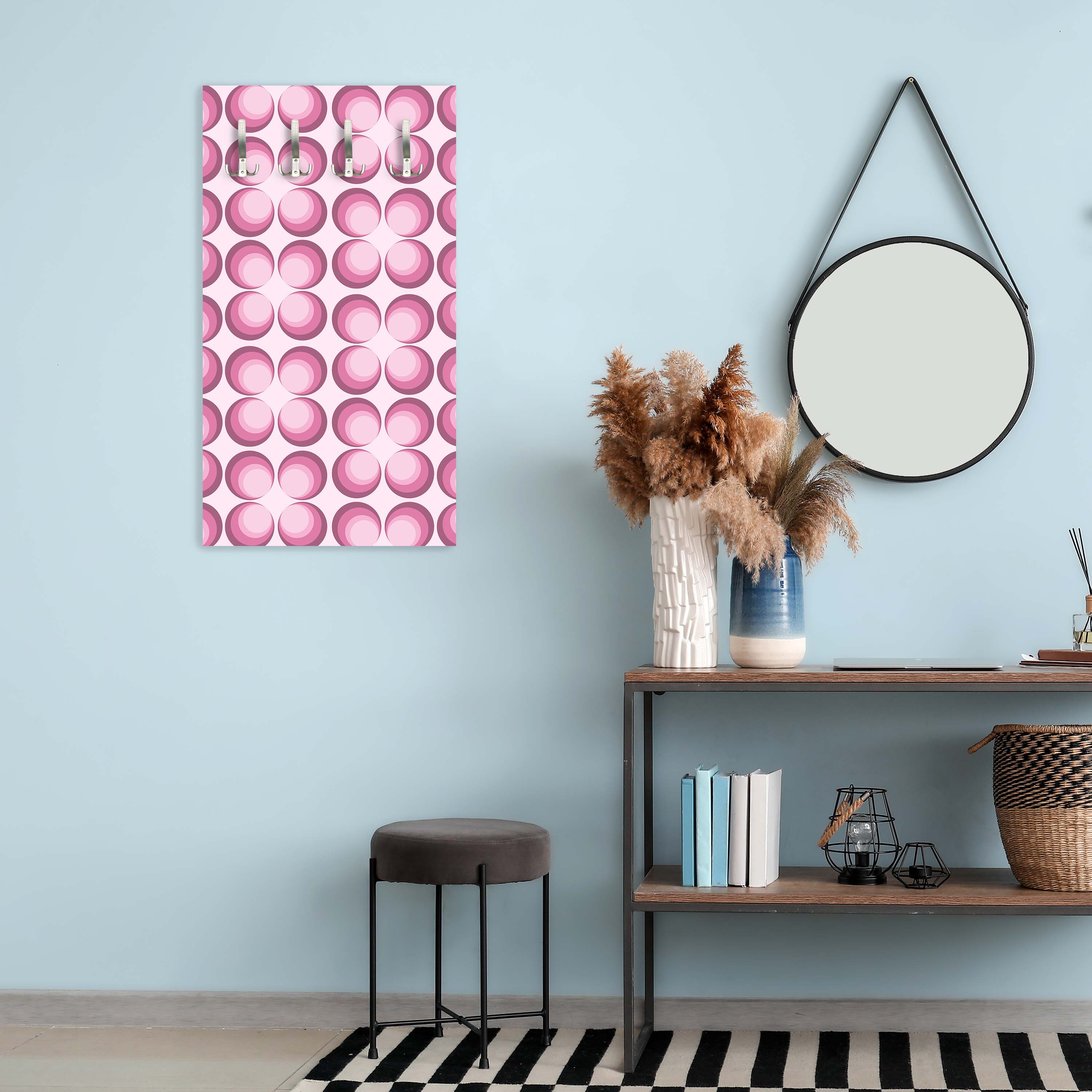 Garderobe Retrokreise Rosa Muster M0101 entdecken - Bild 2 Garderobe Retrokreise Rosa Muster M0101 entdecken - Bild 2