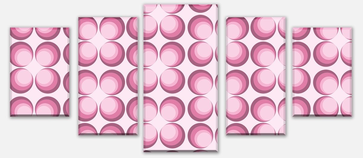 Leinwandbild Mehrteiler Retrokreise Rosa Muster M0101 entdecken - Bild 1 Leinwandbild Mehrteiler Retrokreise Rosa Muster M0101 entdecken - Bild 1