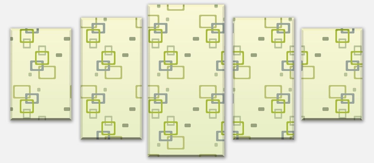 Leinwandbild Mehrteiler Retrokästchen Grün Muster M0102 entdecken - Bild 1 Leinwandbild Mehrteiler Retrokästchen Grün Muster M0102 entdecken - Bild 1