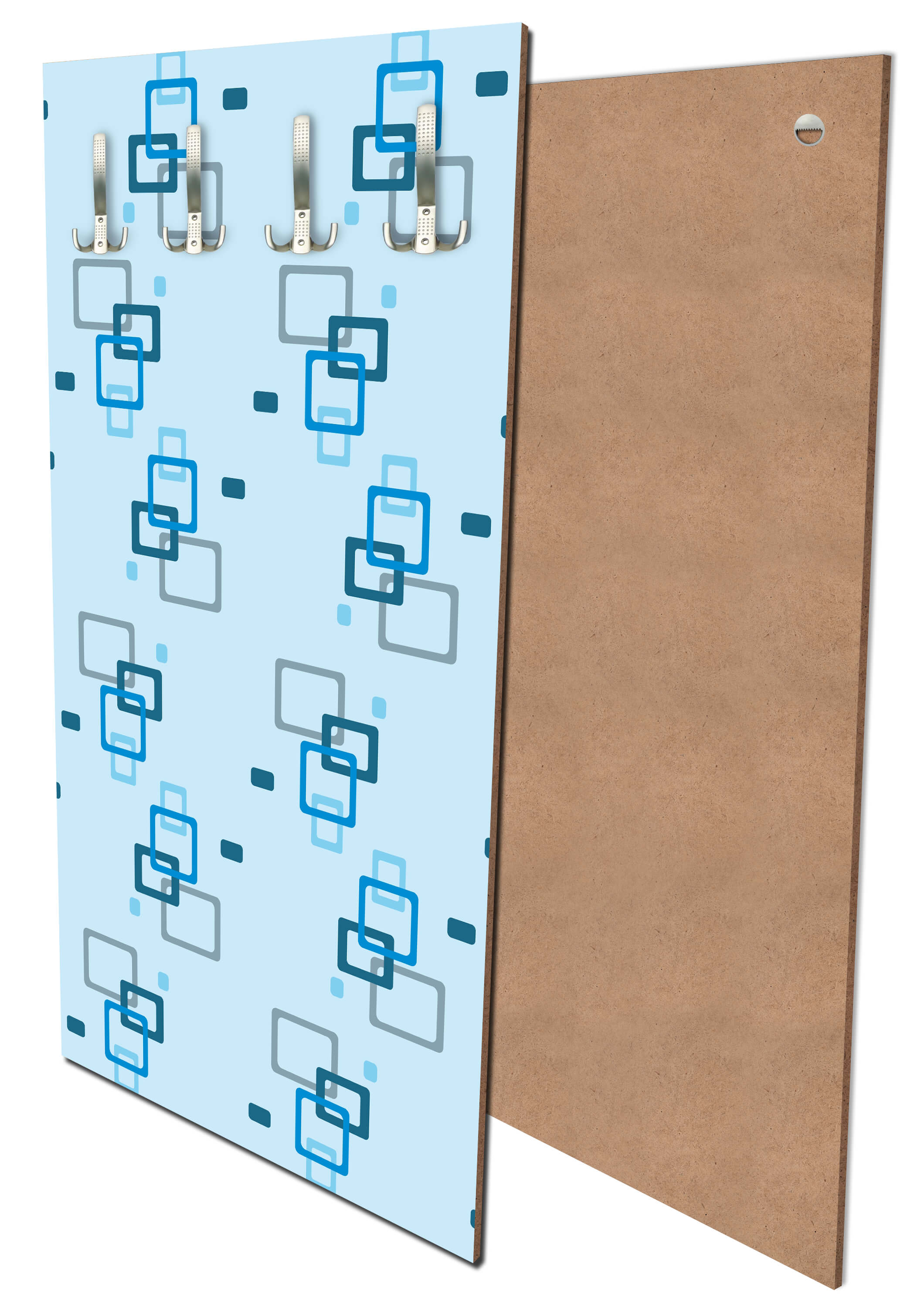 Garderobe Retrokästchen hellblau Muster M0103 entdecken - Bild 1 Garderobe Retrokästchen hellblau Muster M0103 entdecken - Bild 1