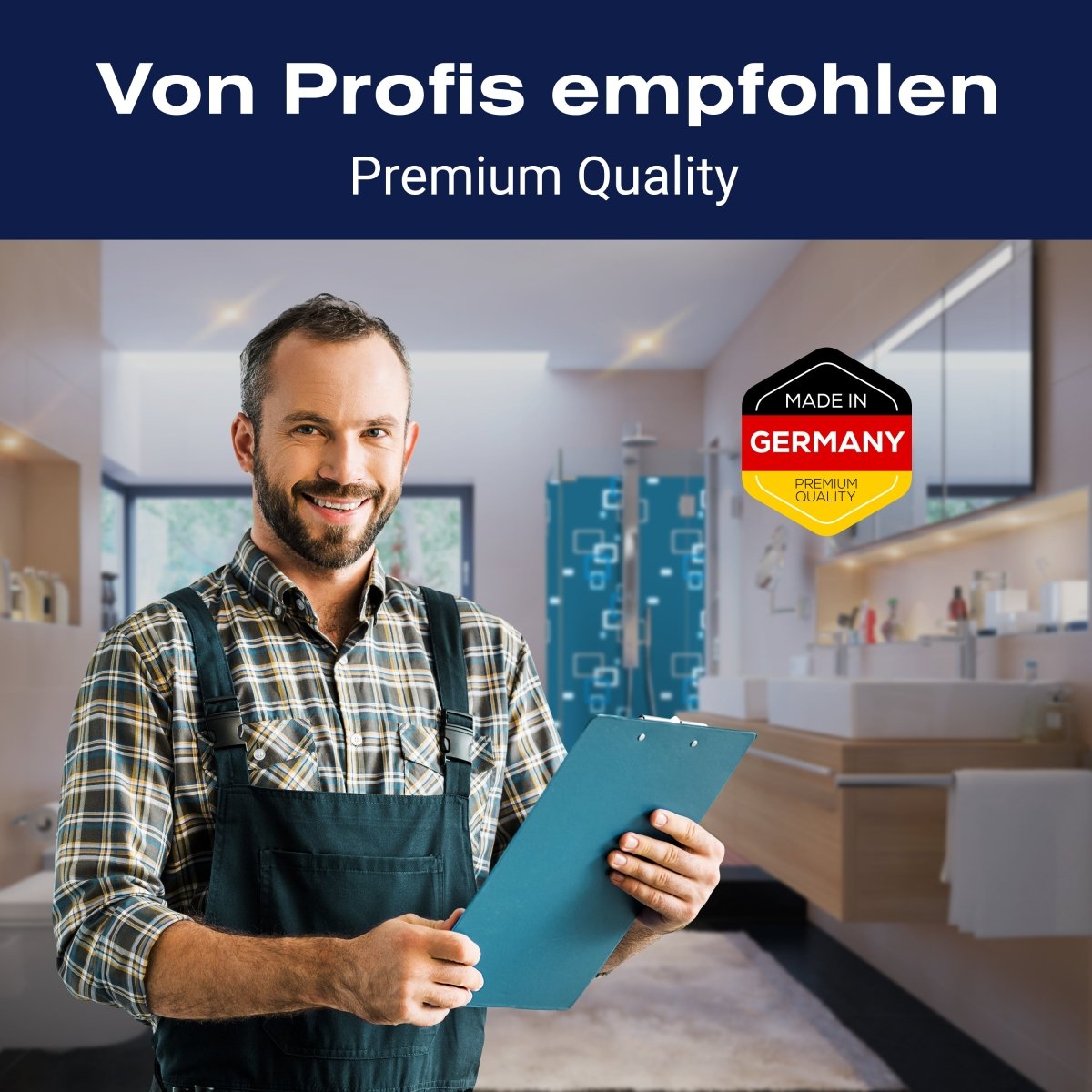 Duschwand Retrokästchen dunkelblau Muster M0104 entdecken - Bild 5 Duschwand Retrokästchen dunkelblau Muster M0104 entdecken - Bild 5