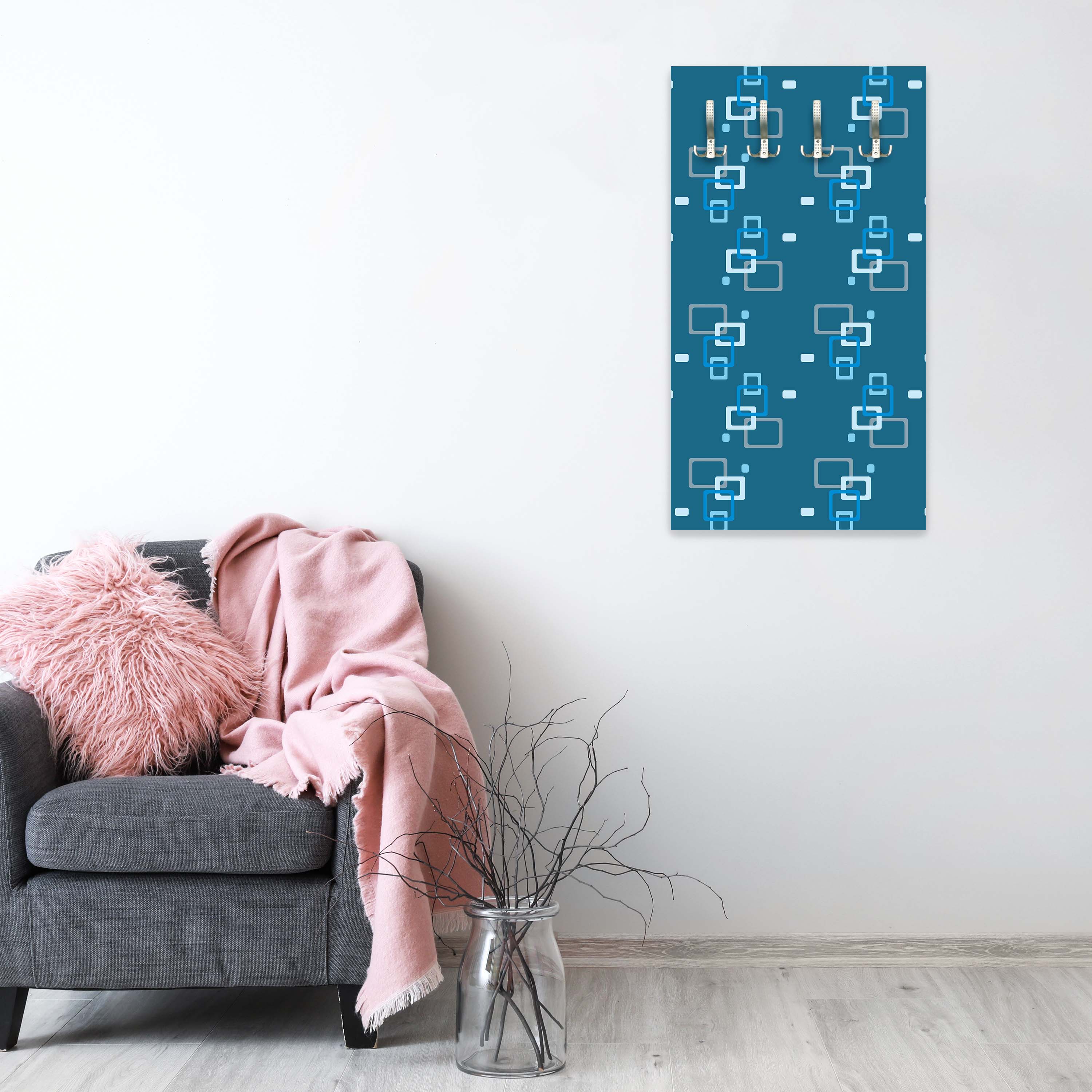 Garderobe Retrokästchen dunkelblau Muster M0104 entdecken - Bild 5 Garderobe Retrokästchen dunkelblau Muster M0104 entdecken - Bild 5