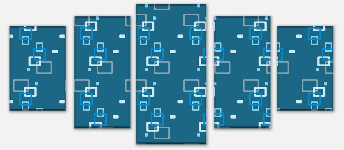 Leinwandbild Mehrteiler Retrokästchen dunkelblau Muster M0104 entdecken - Bild 1 Leinwandbild Mehrteiler Retrokästchen dunkelblau Muster M0104 entdecken - Bild 1