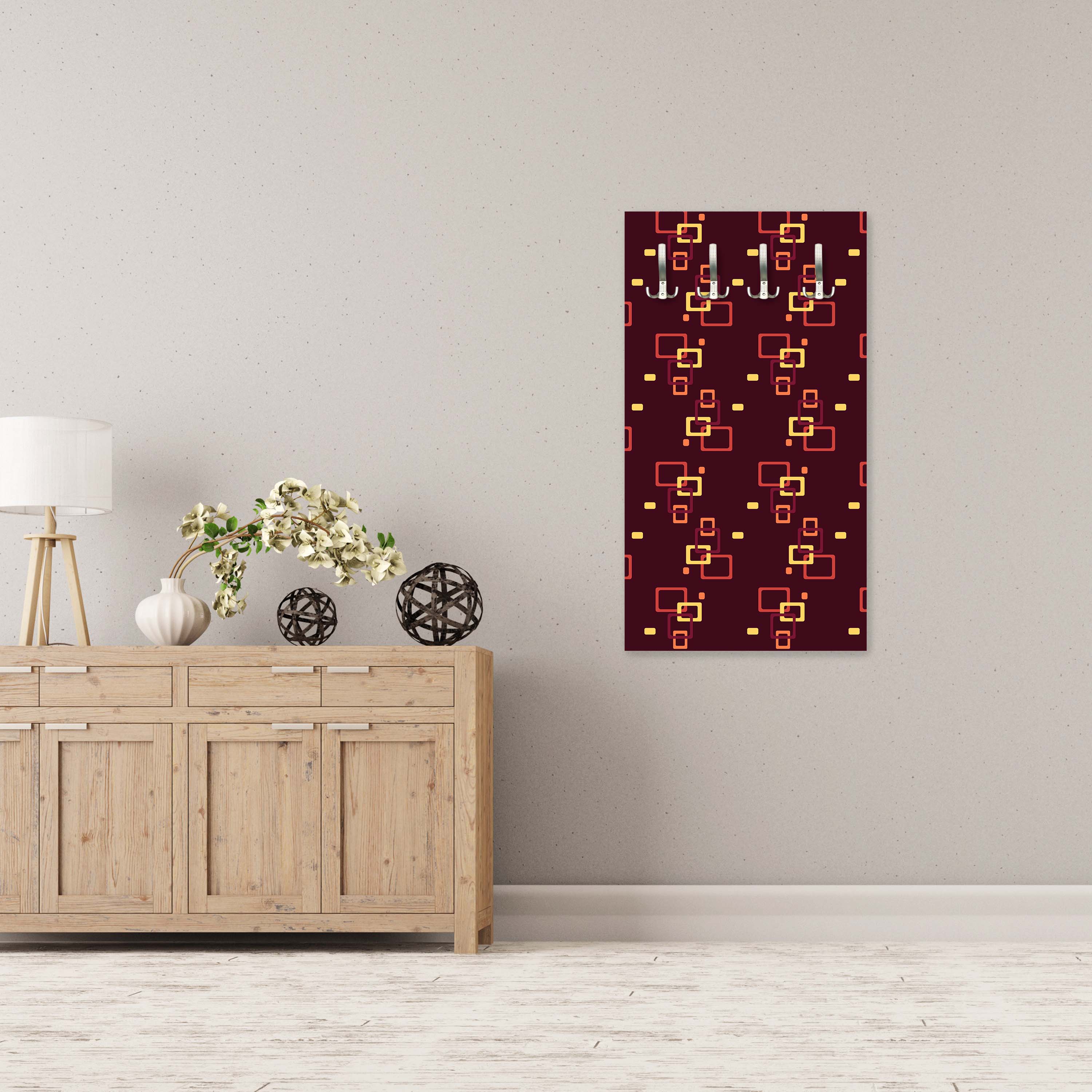 Garderobe Retrokästchen Dunkelrot Muster M0105 entdecken - Bild 2 Garderobe Retrokästchen Dunkelrot Muster M0105 entdecken - Bild 2