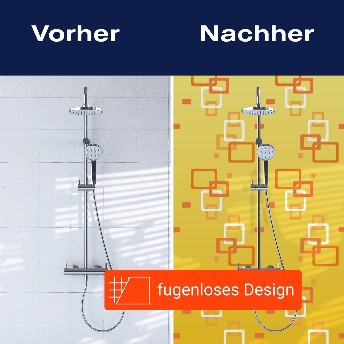Duschwand Retrokästchen Gelb Muster M0106 entdecken - Bild 9 Duschwand Retrokästchen Gelb Muster M0106 entdecken - Bild 9